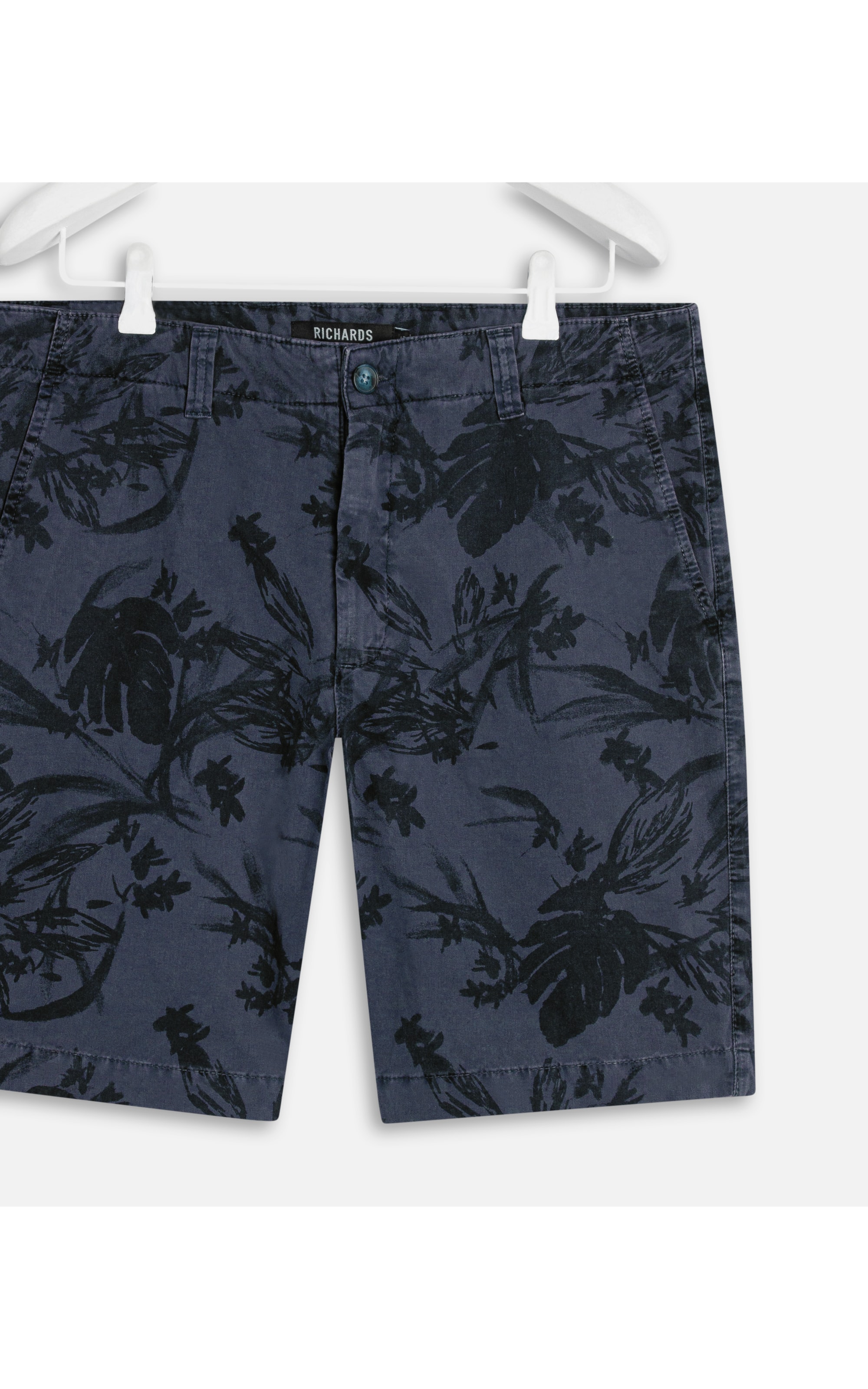 Bermuda Estampa Garden Lines Dark Navy