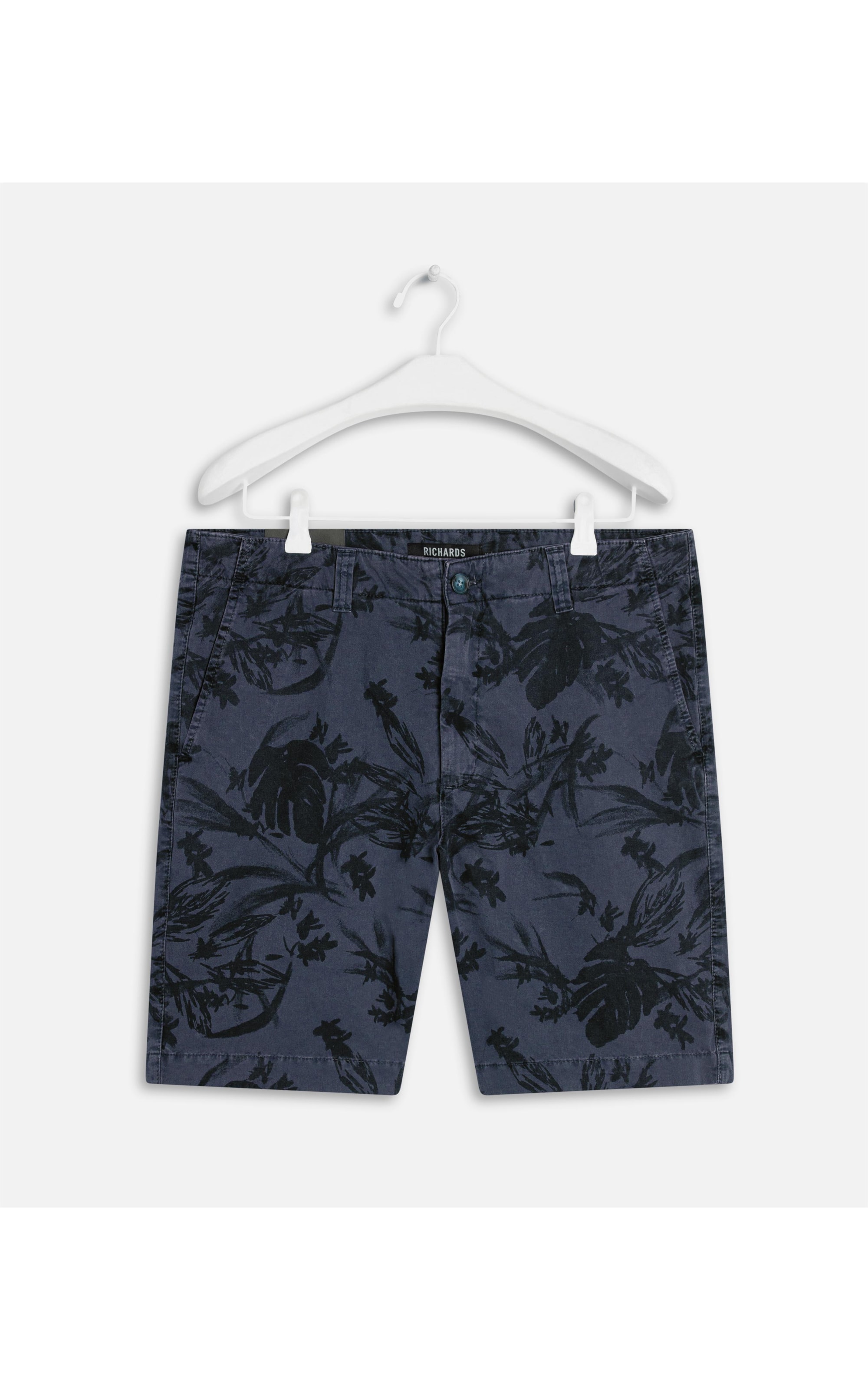 Bermuda Estampa Garden Lines Dark Navy