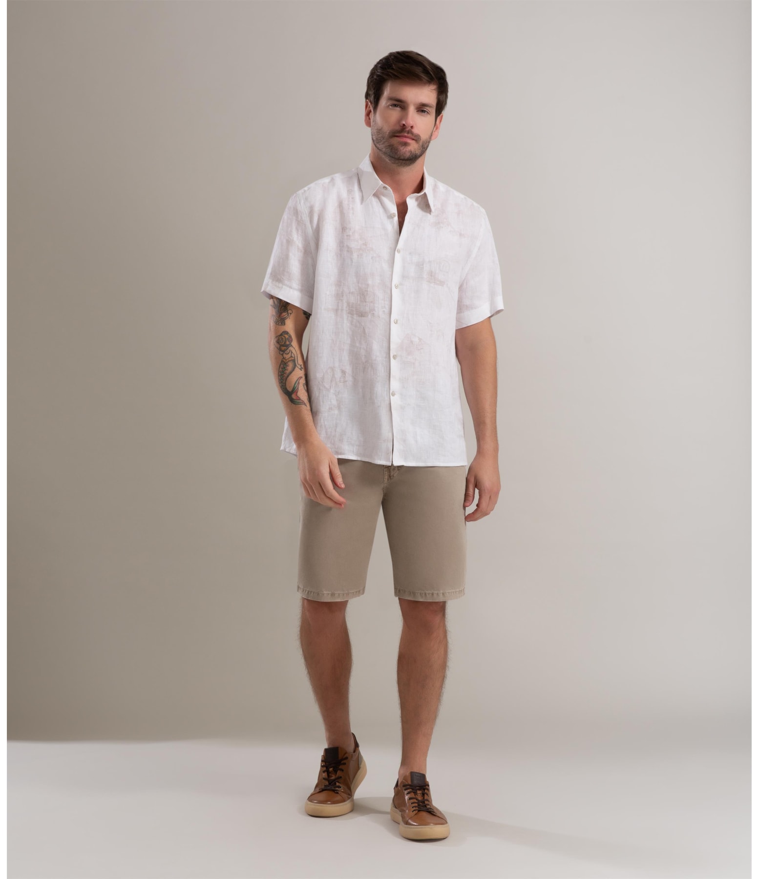 Bermuda Five Pockets Color Twill Husk