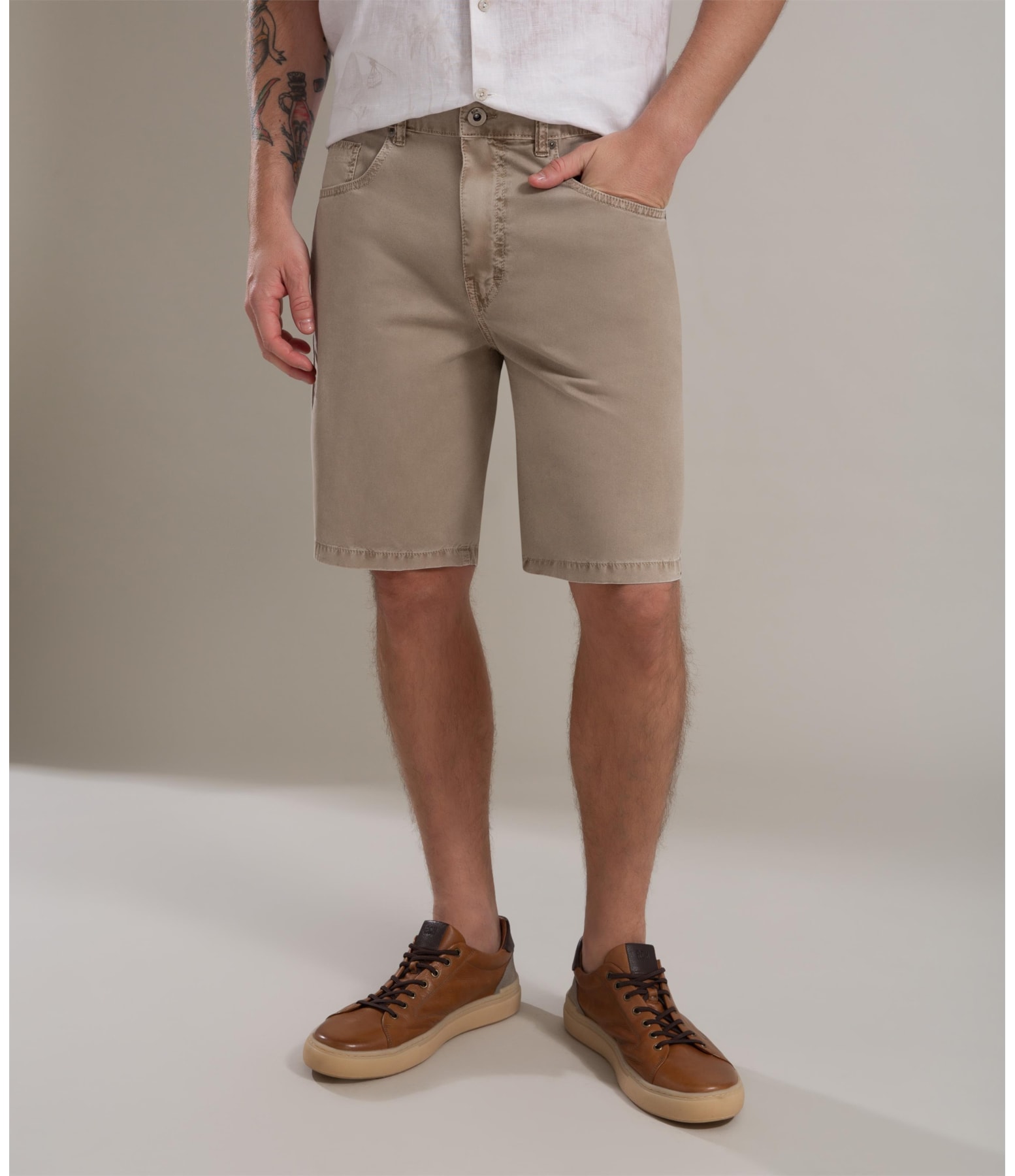 Bermuda Five Pockets Color Twill Husk