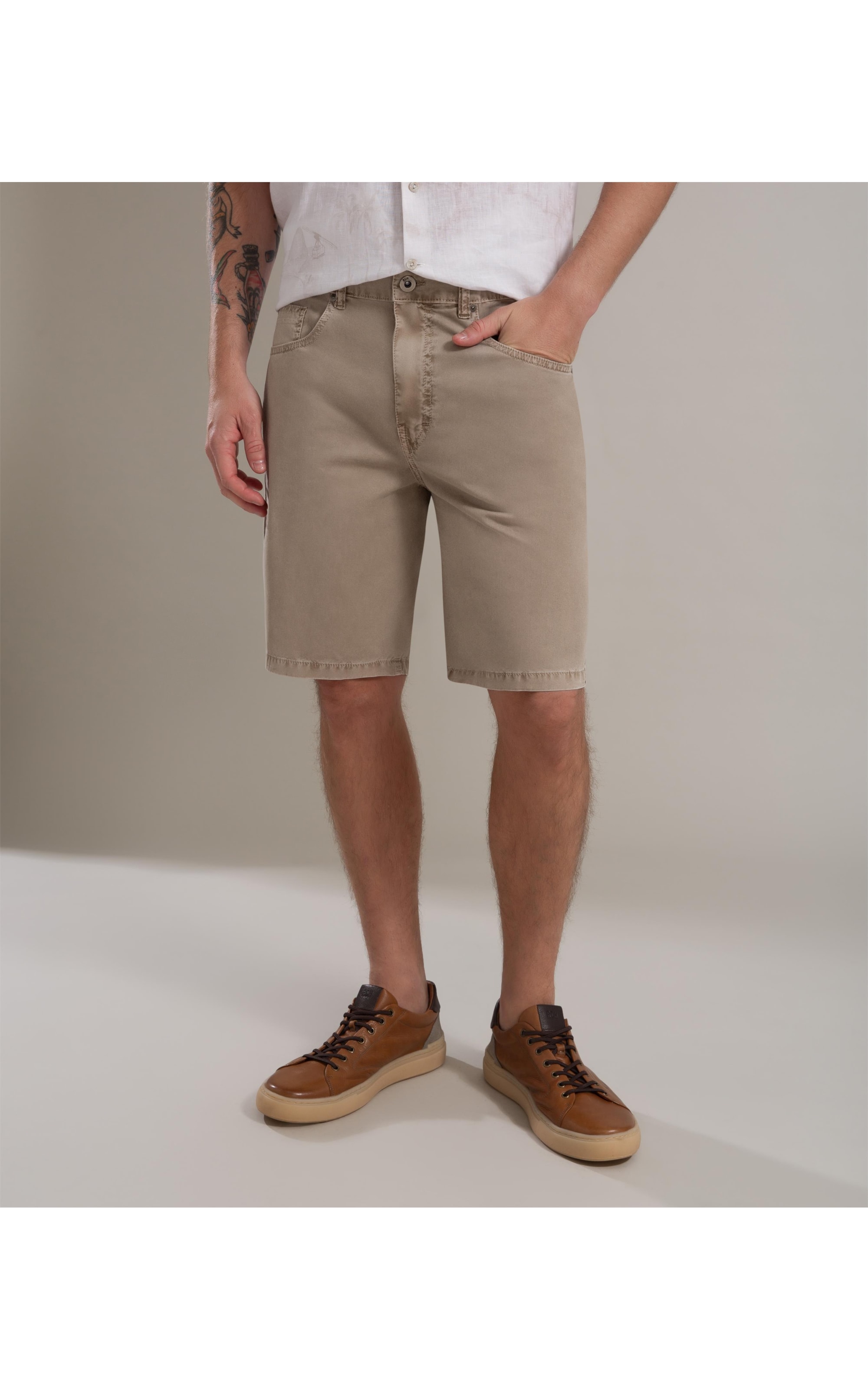 Bermuda Five Pockets Color Twill Husk