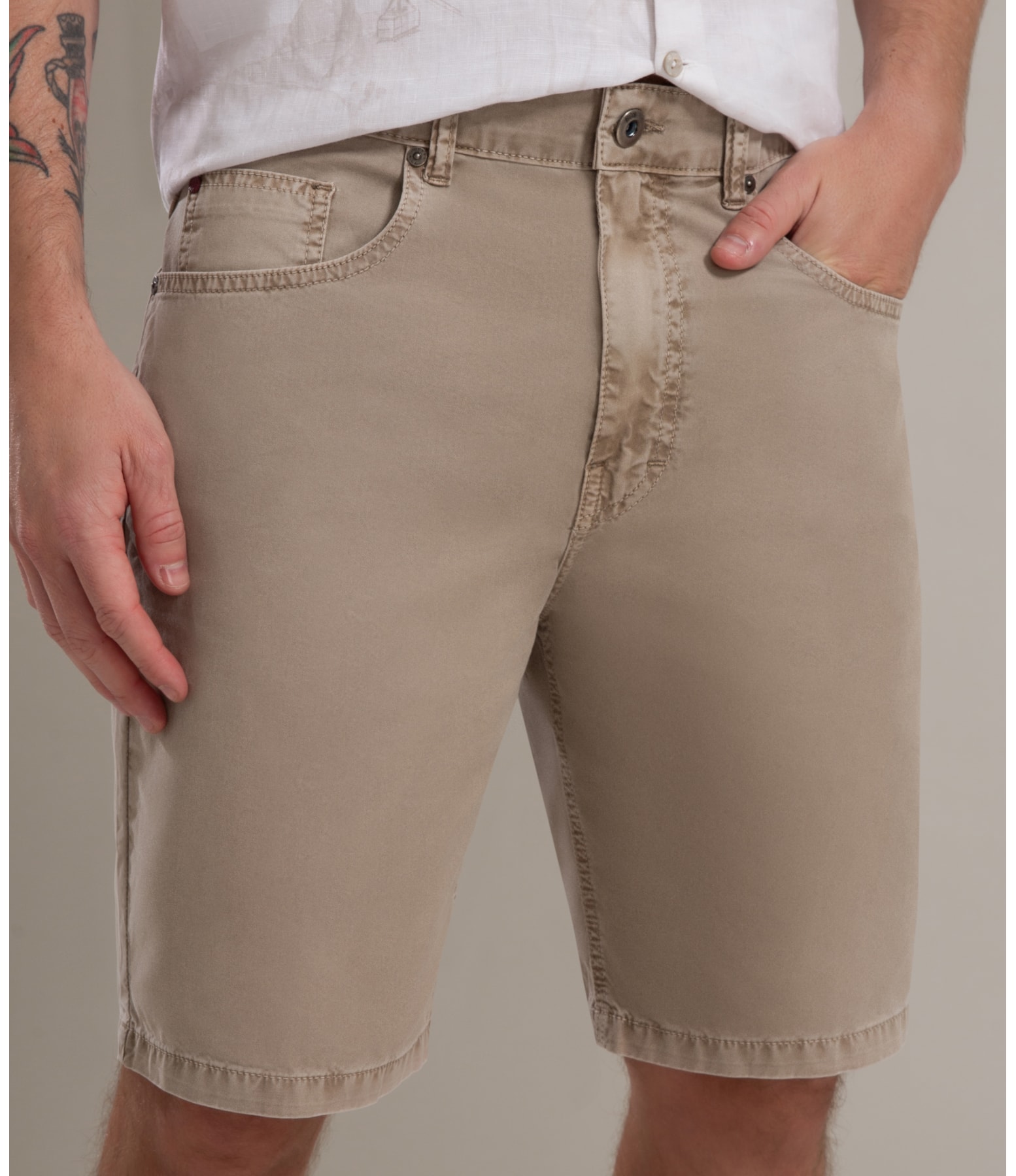 Bermuda Five Pockets Color Twill Husk