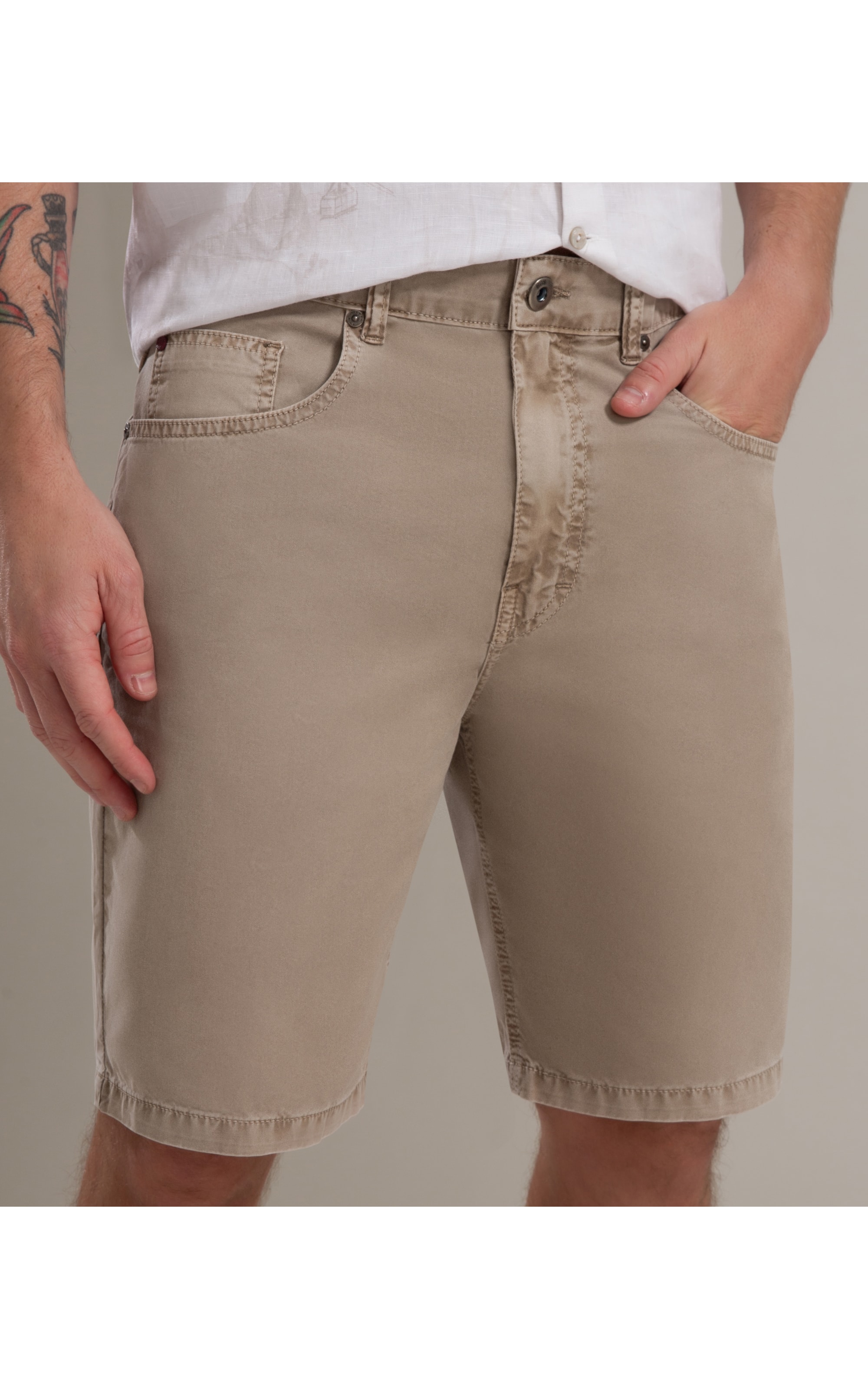 Bermuda Five Pockets Color Twill Husk