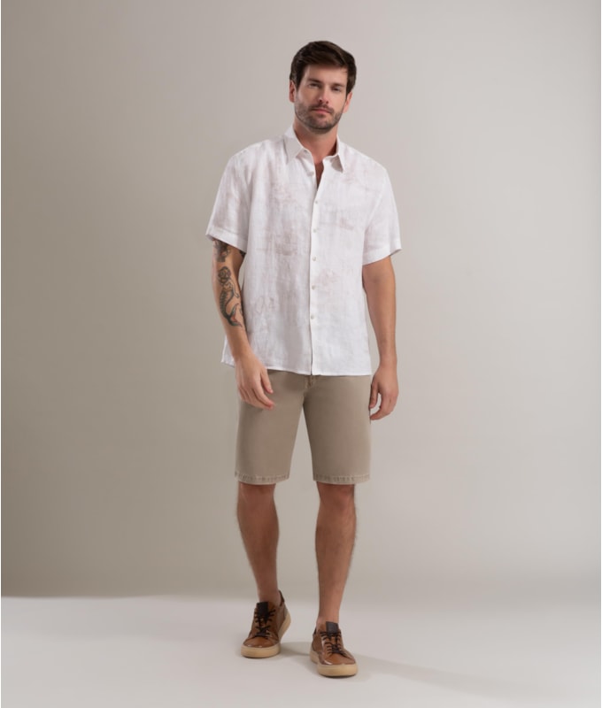 Bermuda Five Pockets Color Twill Husk