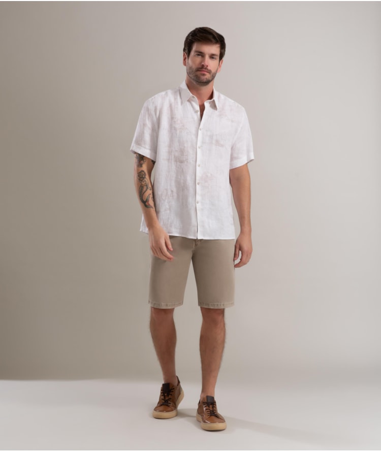 Bermuda Five Pockets Color Twill Husk