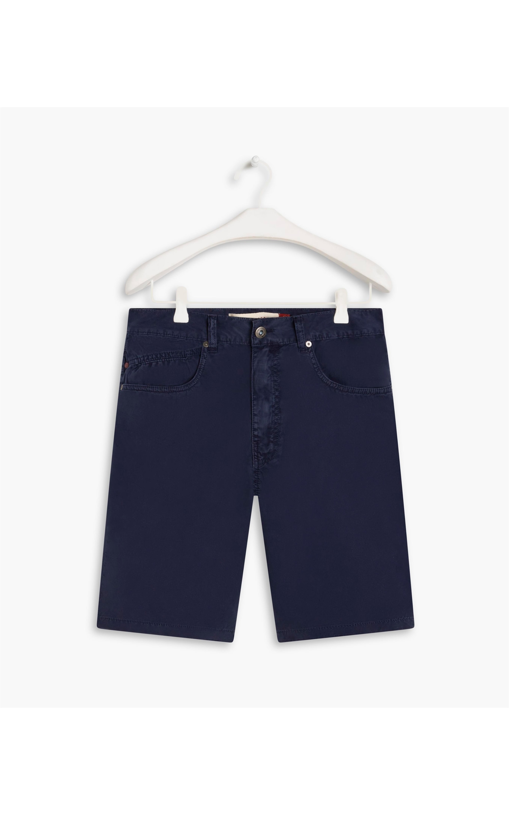 Bermuda Five Pockets Color Twill Purple Blue