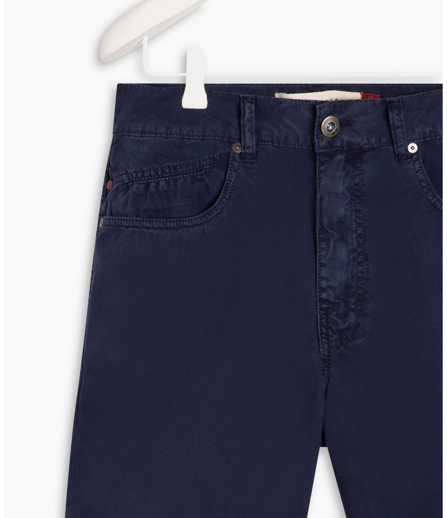Bermuda Five Pockets Color Twill Purple Blue