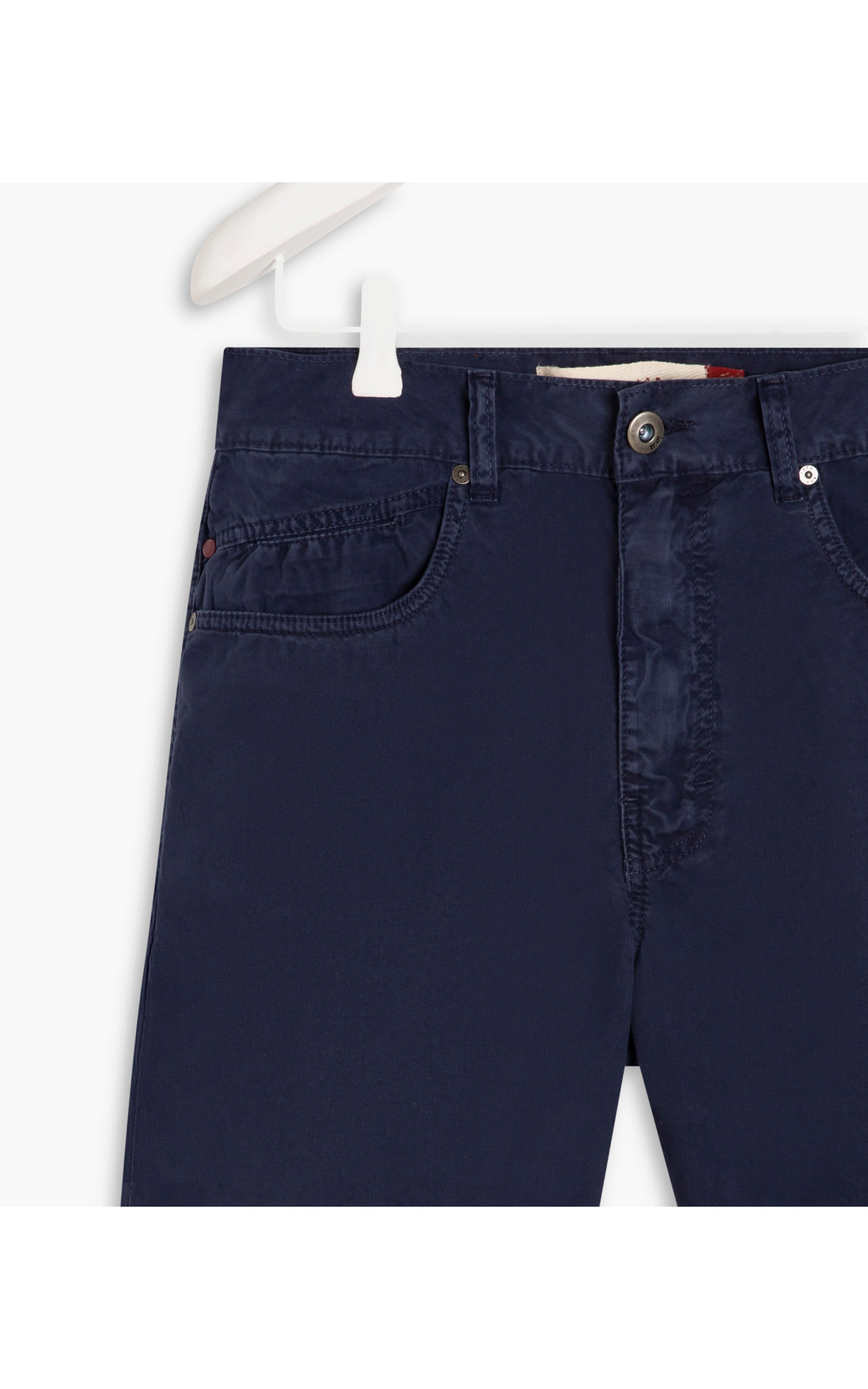 Bermuda Five Pockets Color Twill Purple Blue