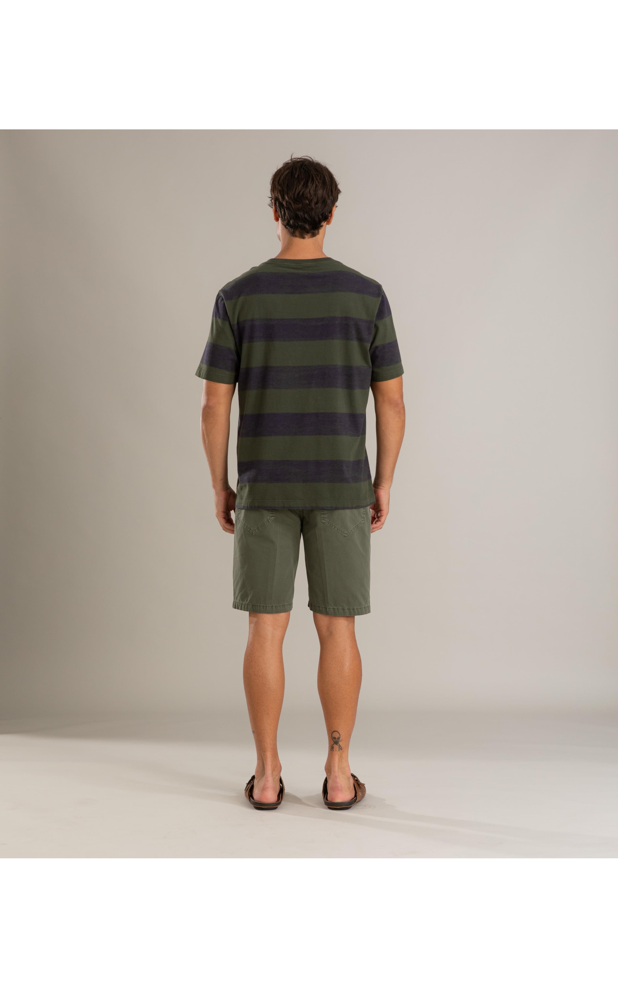 Bermuda Five Pockets Color Twill Verde Escuro