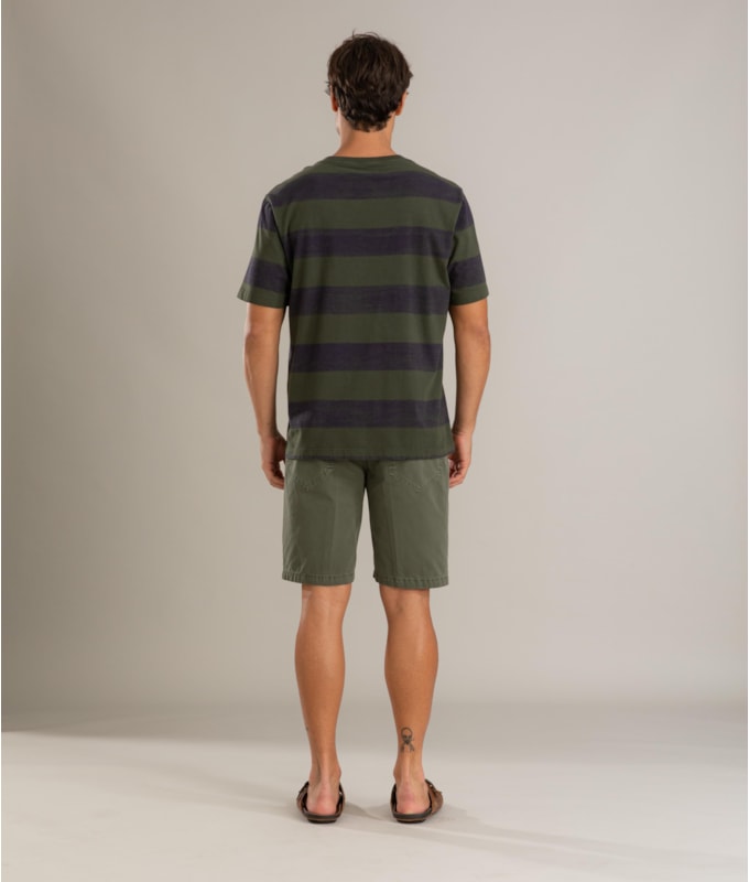 Bermuda Five Pockets Color Twill Verde Escuro