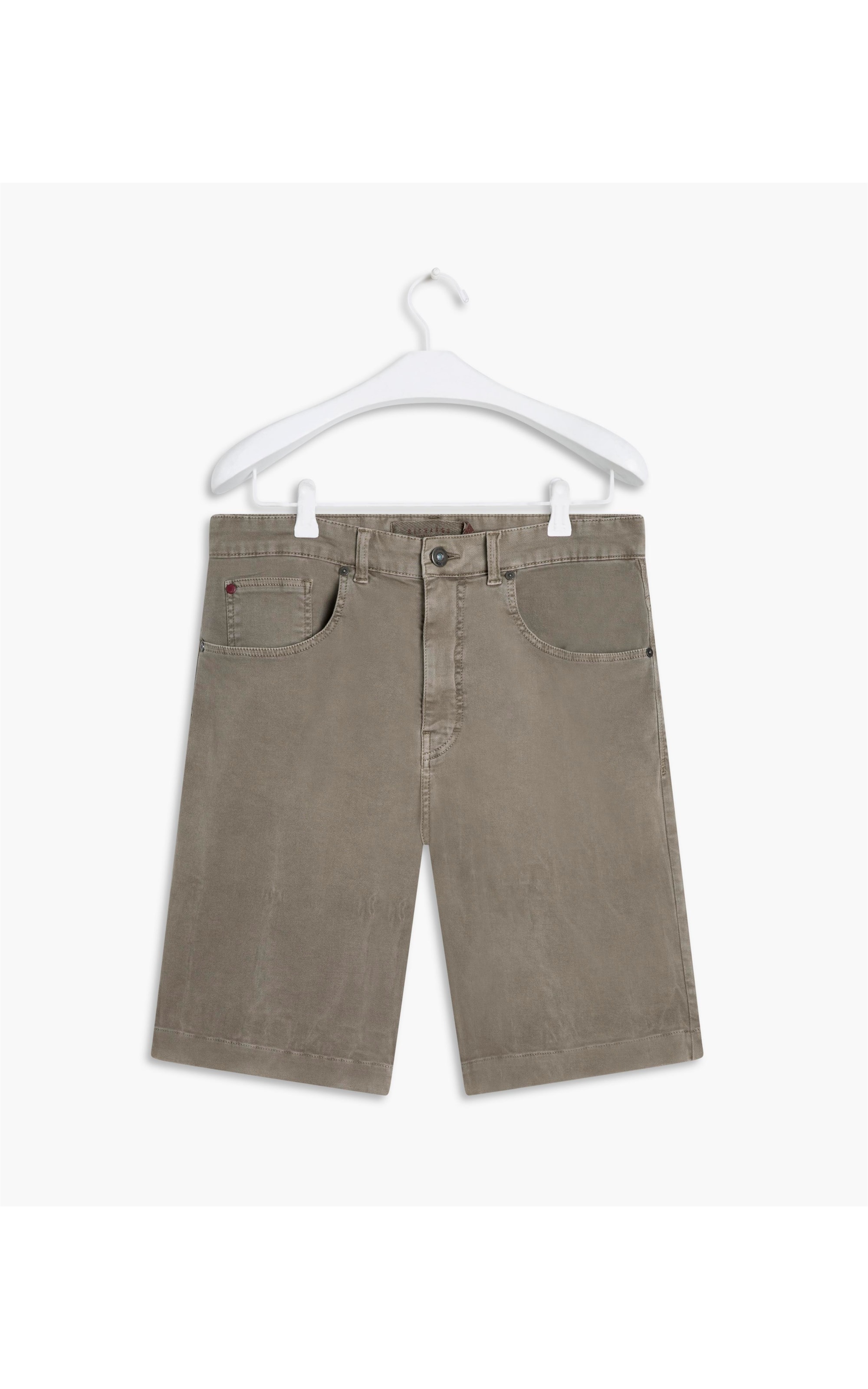 Bermuda Five Pockets Jogging Cinza Medio