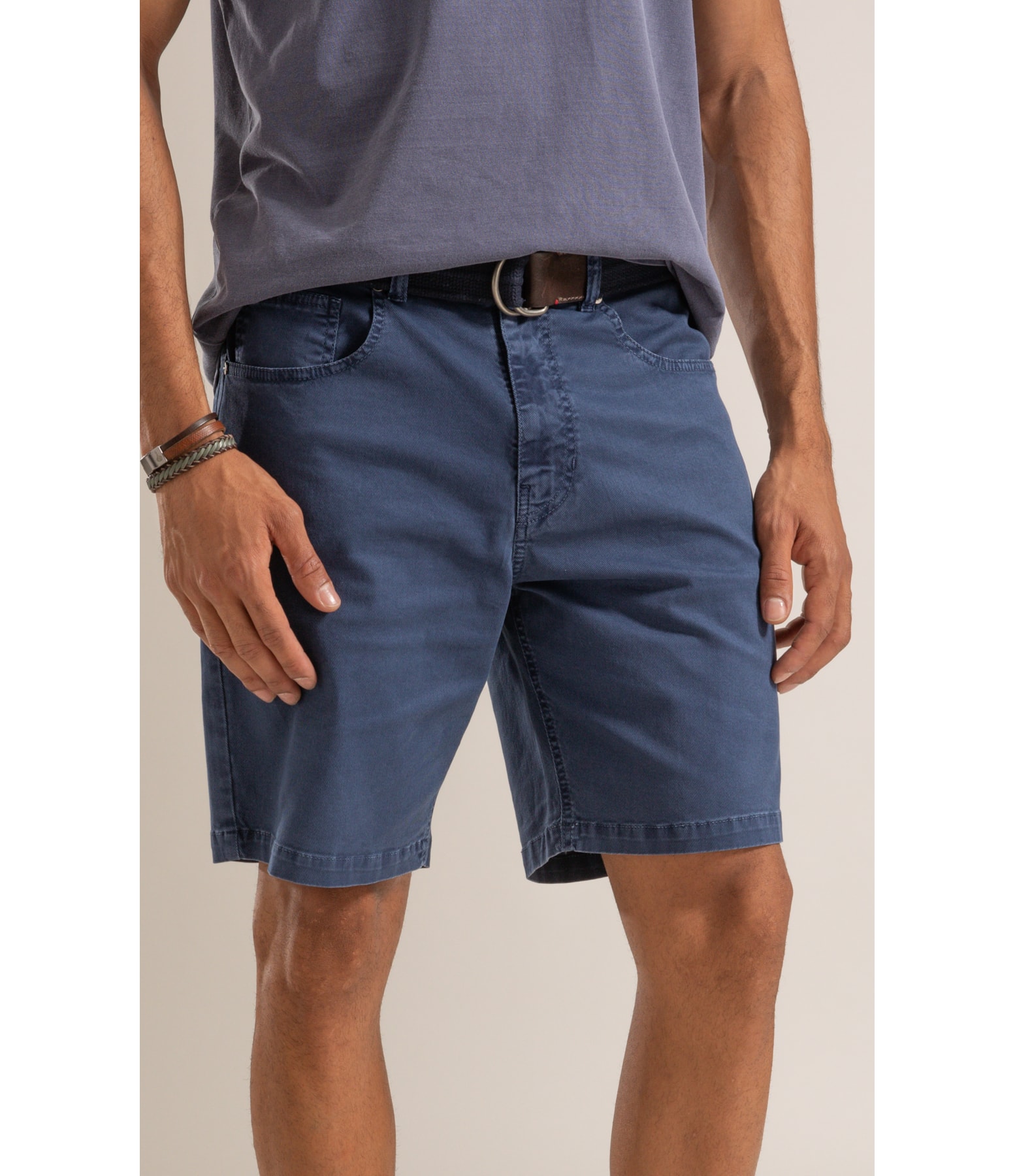 Bermuda Five Pockets Rain Classic Marinho