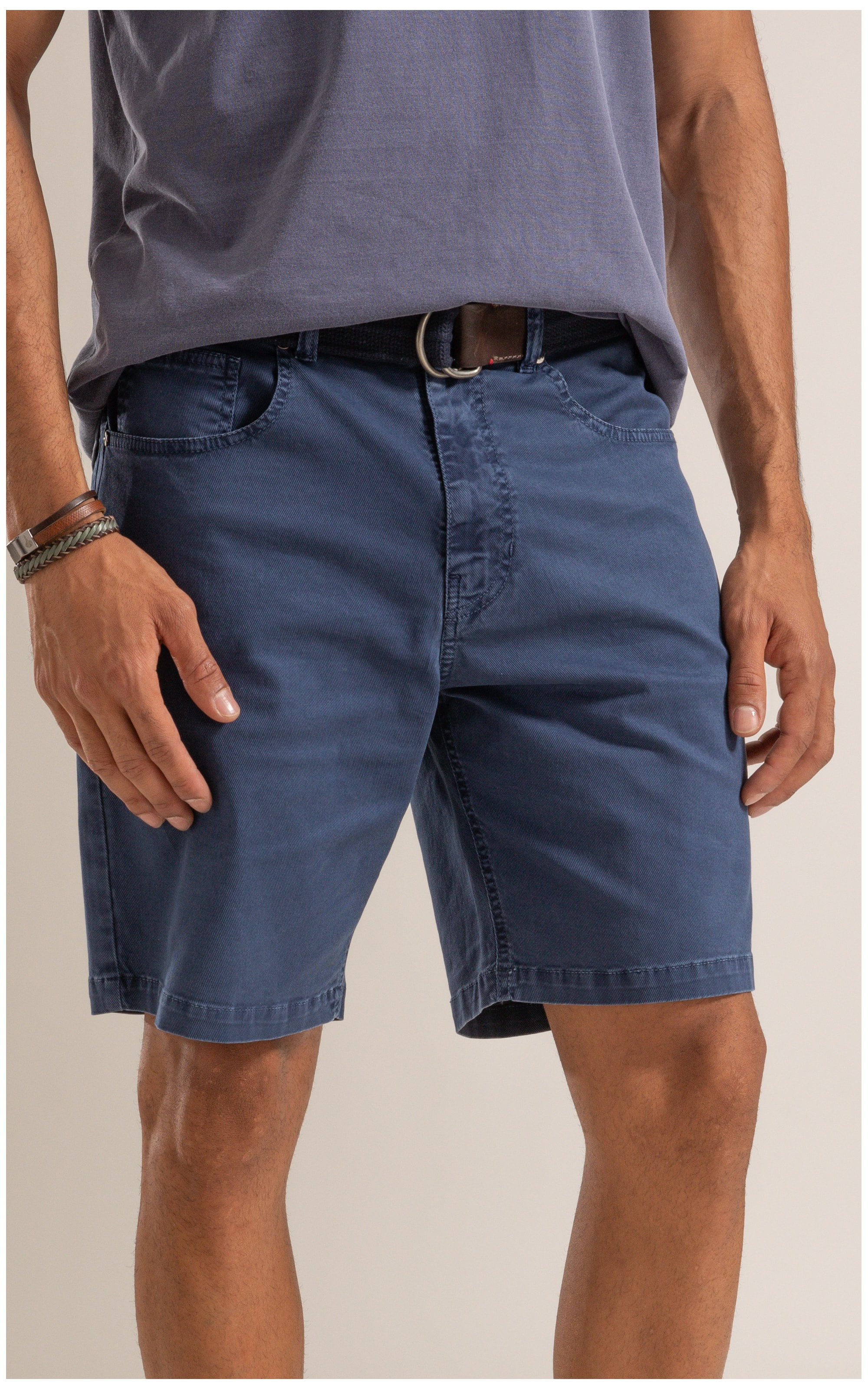 Bermuda Five Pockets Rain Classic Marinho