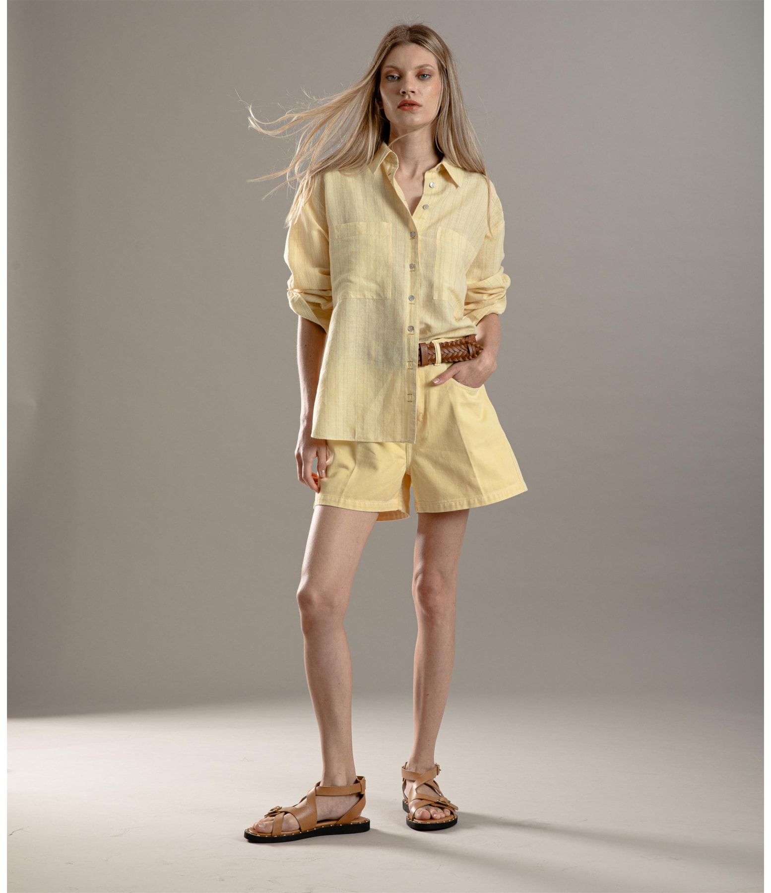 Bermuda Five Pockets Rochedo Amarelo