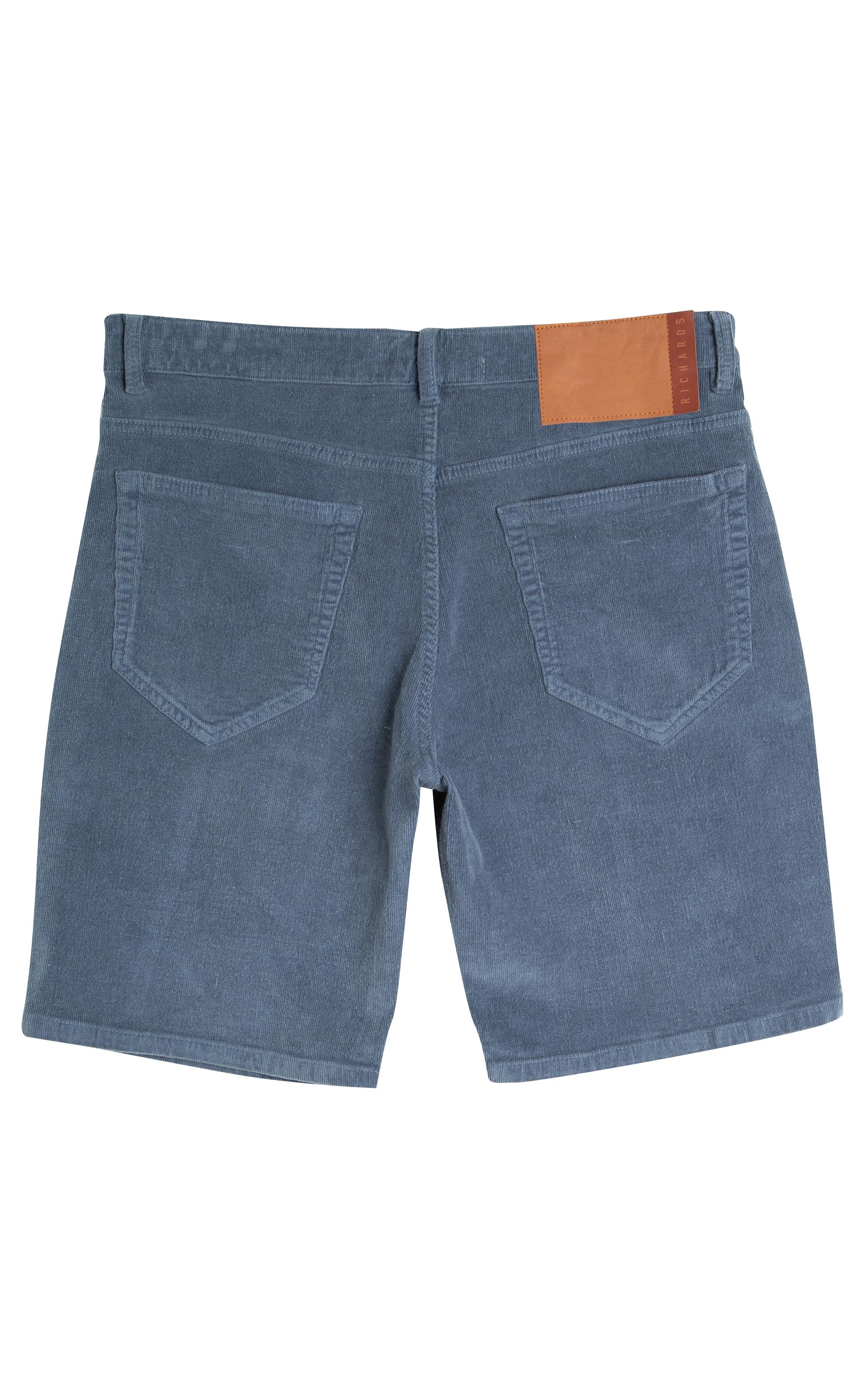 Bermuda Five Pockets Veludo Azul Carbono