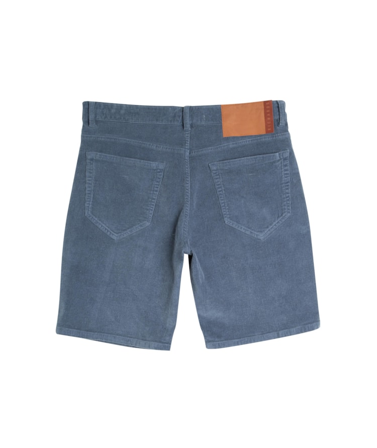 Bermuda Five Pockets Veludo Azul Carbono