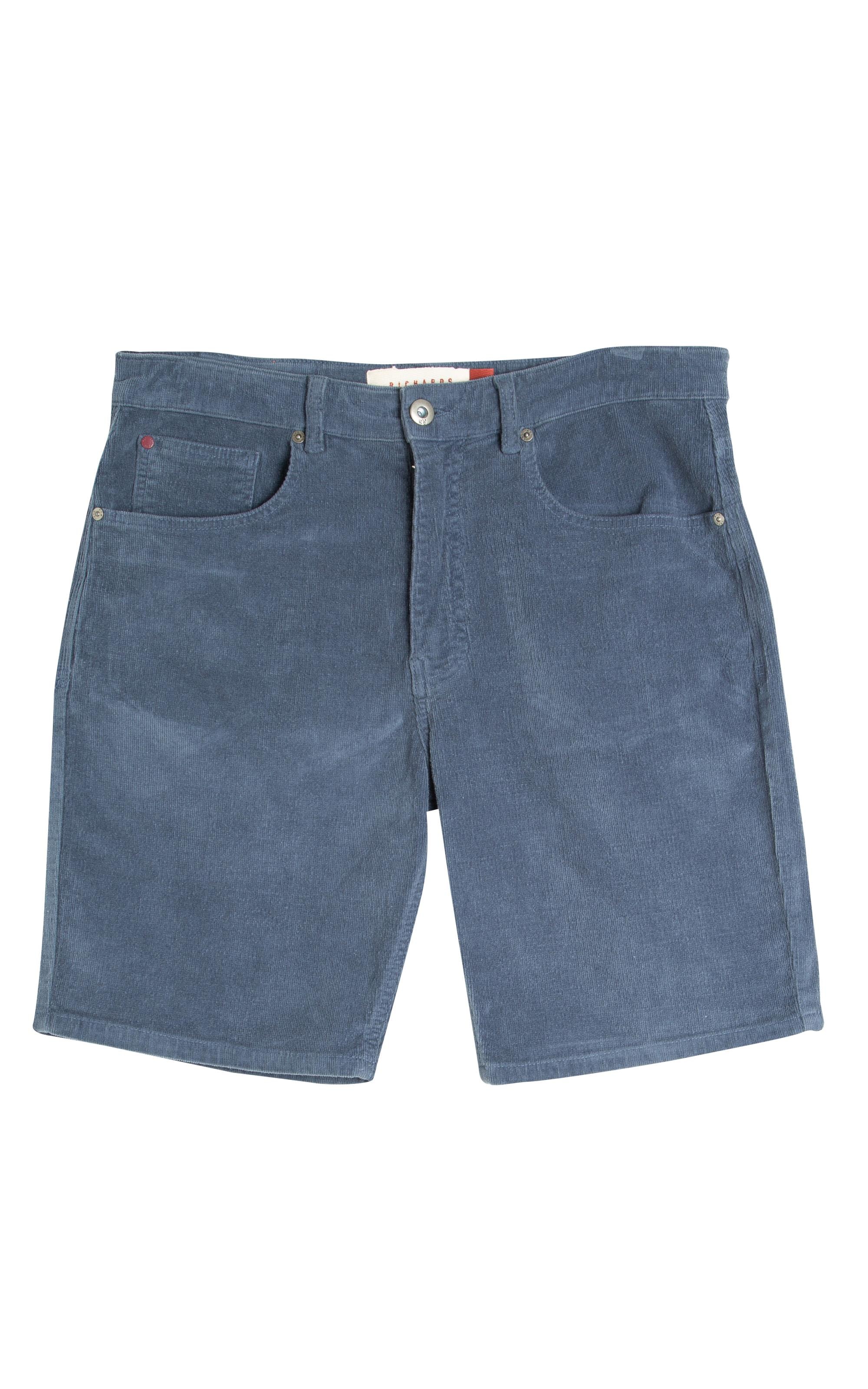 Bermuda Five Pockets Veludo Azul Carbono