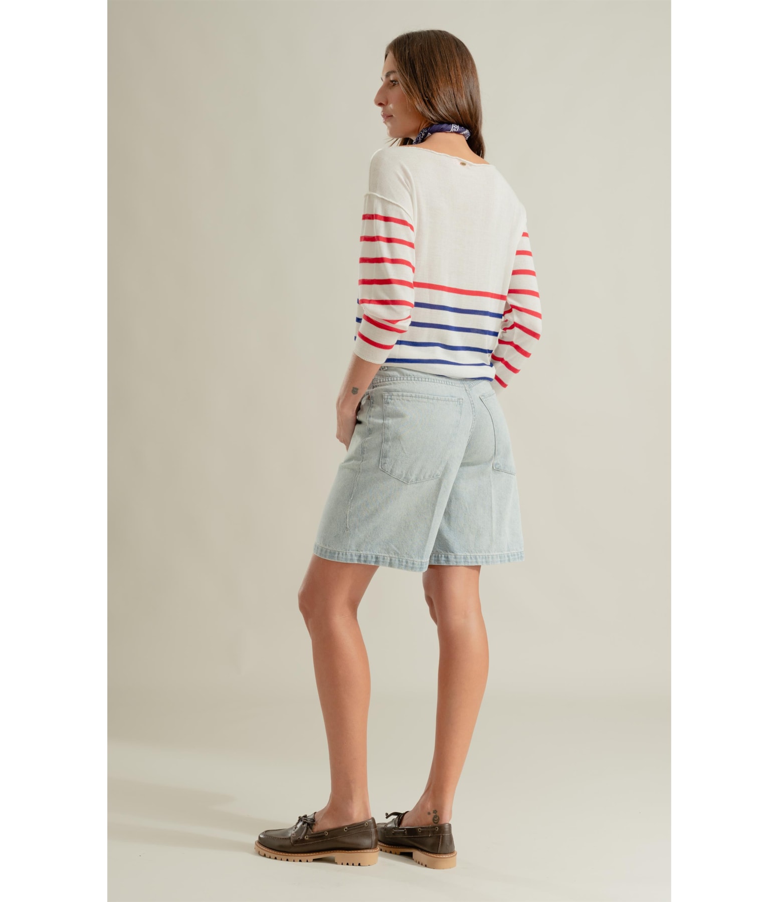 Bermuda Jeans Skate Vintage Denim Lav. Claro Total