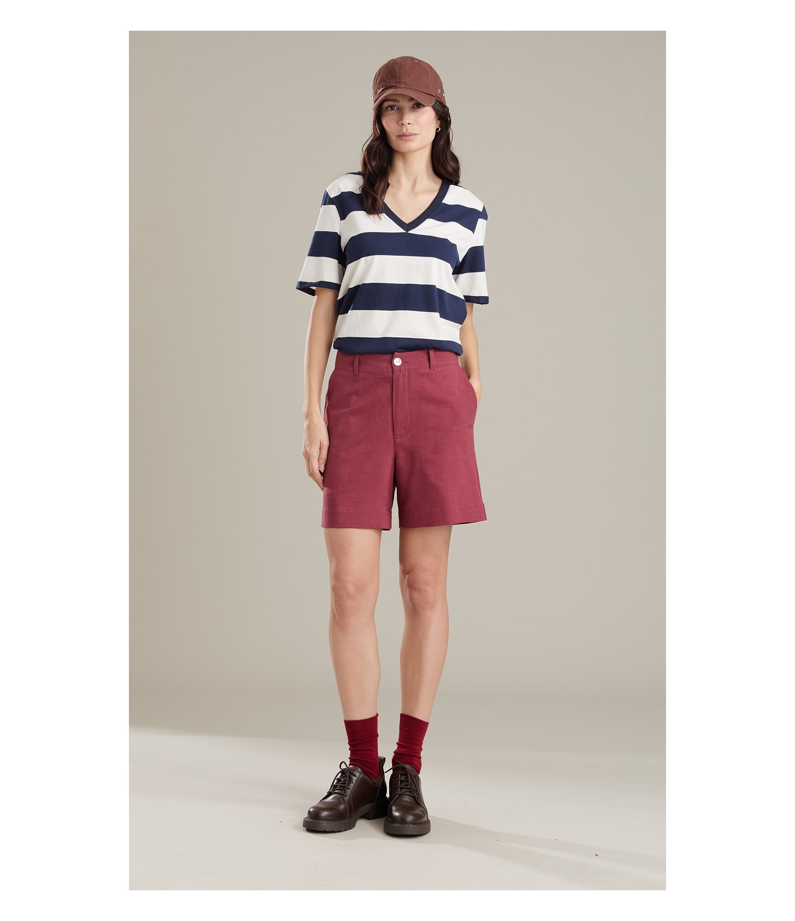  Bermuda Linho  Aspen Bordeaux