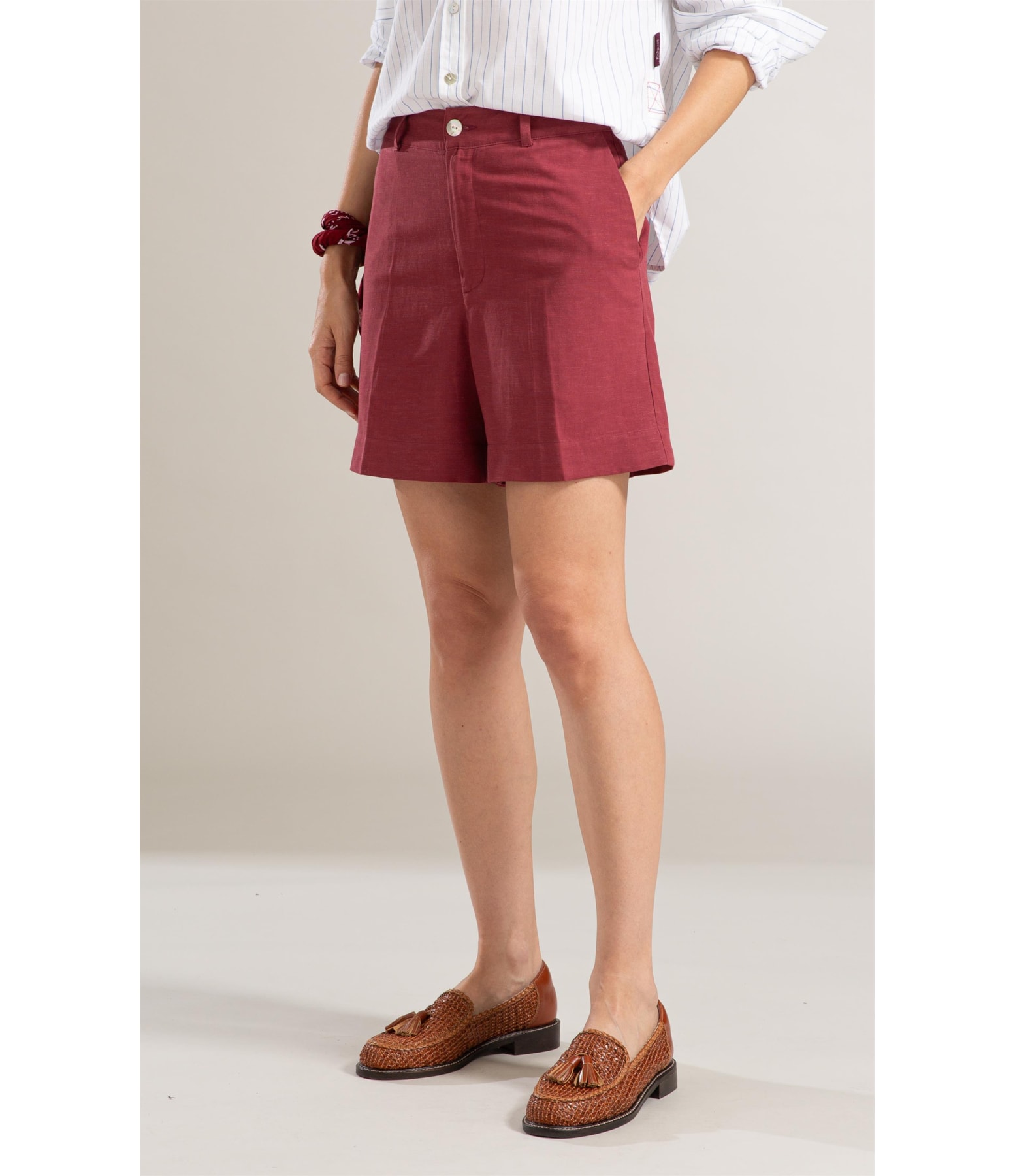  Bermuda Linho  Aspen Bordeaux