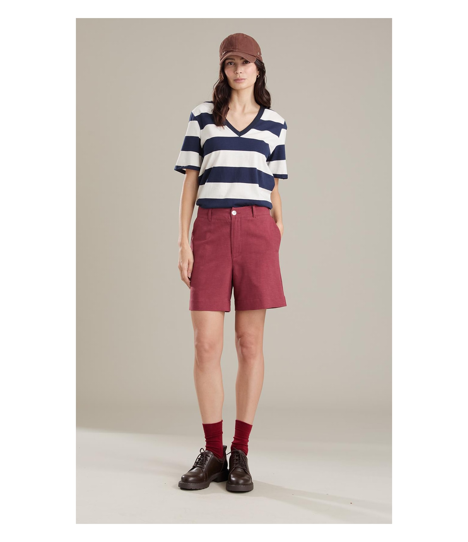  Bermuda Linho  Aspen Bordeaux