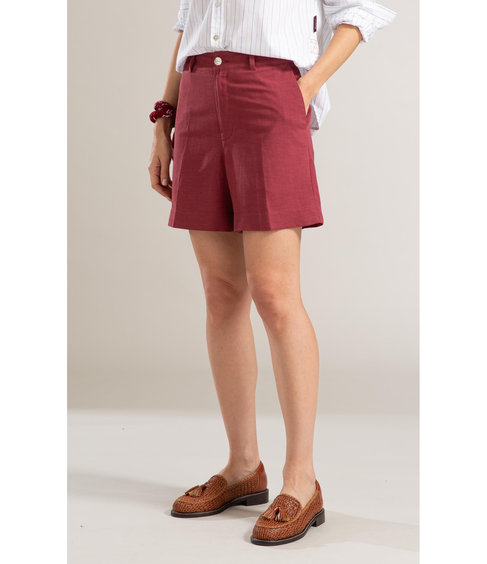  Bermuda Linho  Aspen Bordeaux