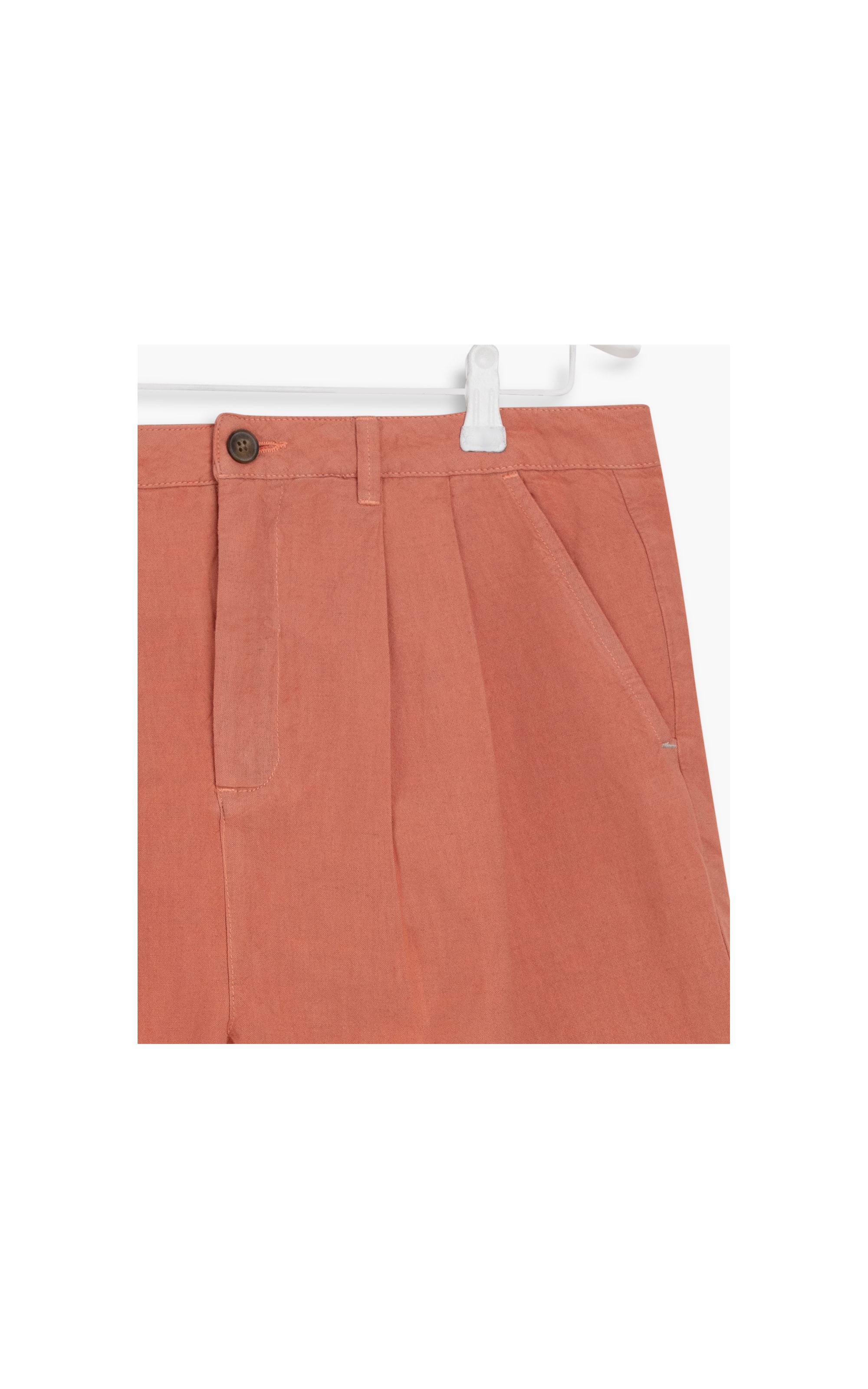 Bermuda Linho  Baggy Coral