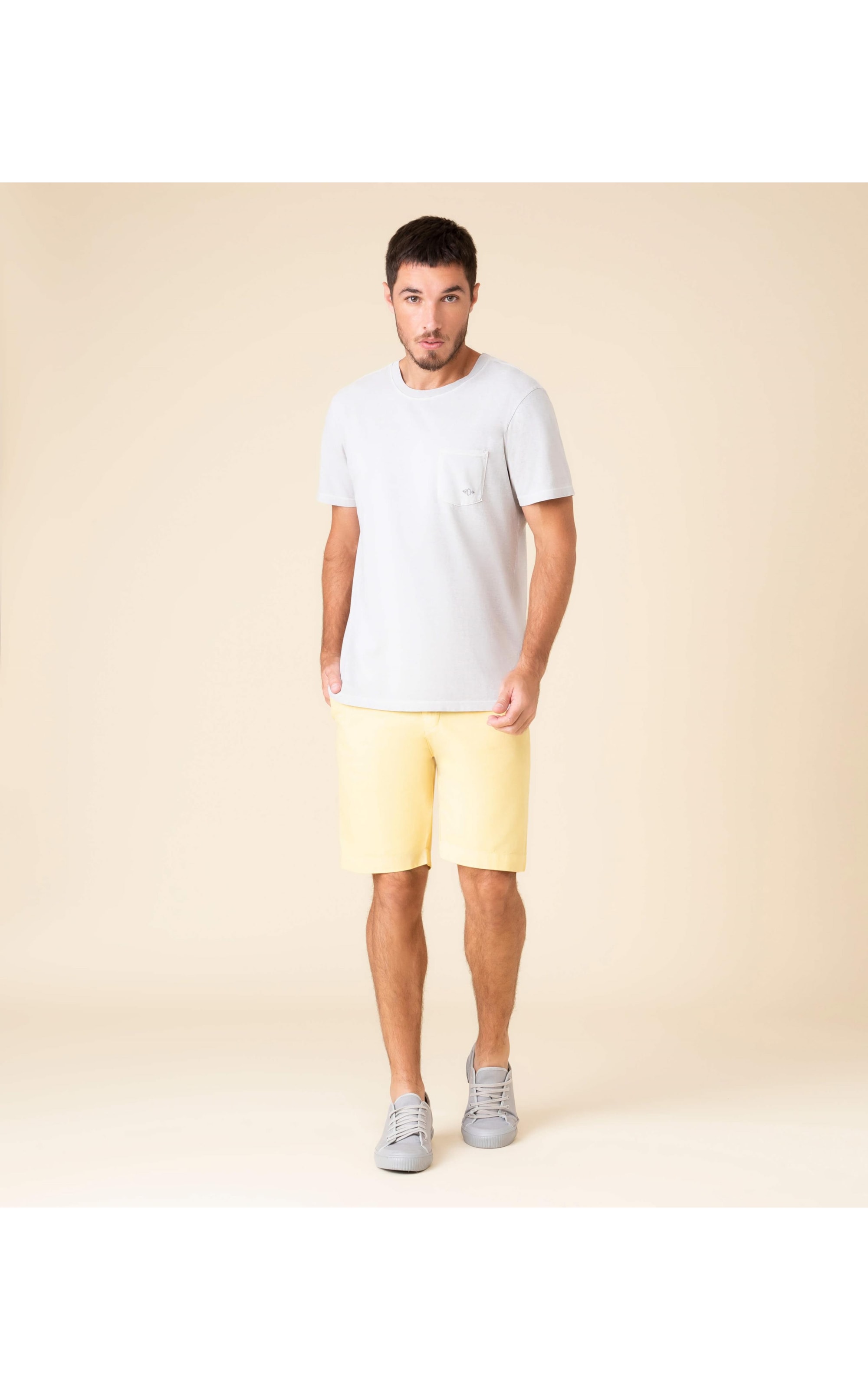 Bermuda Linho  Chino Amarelo Claro