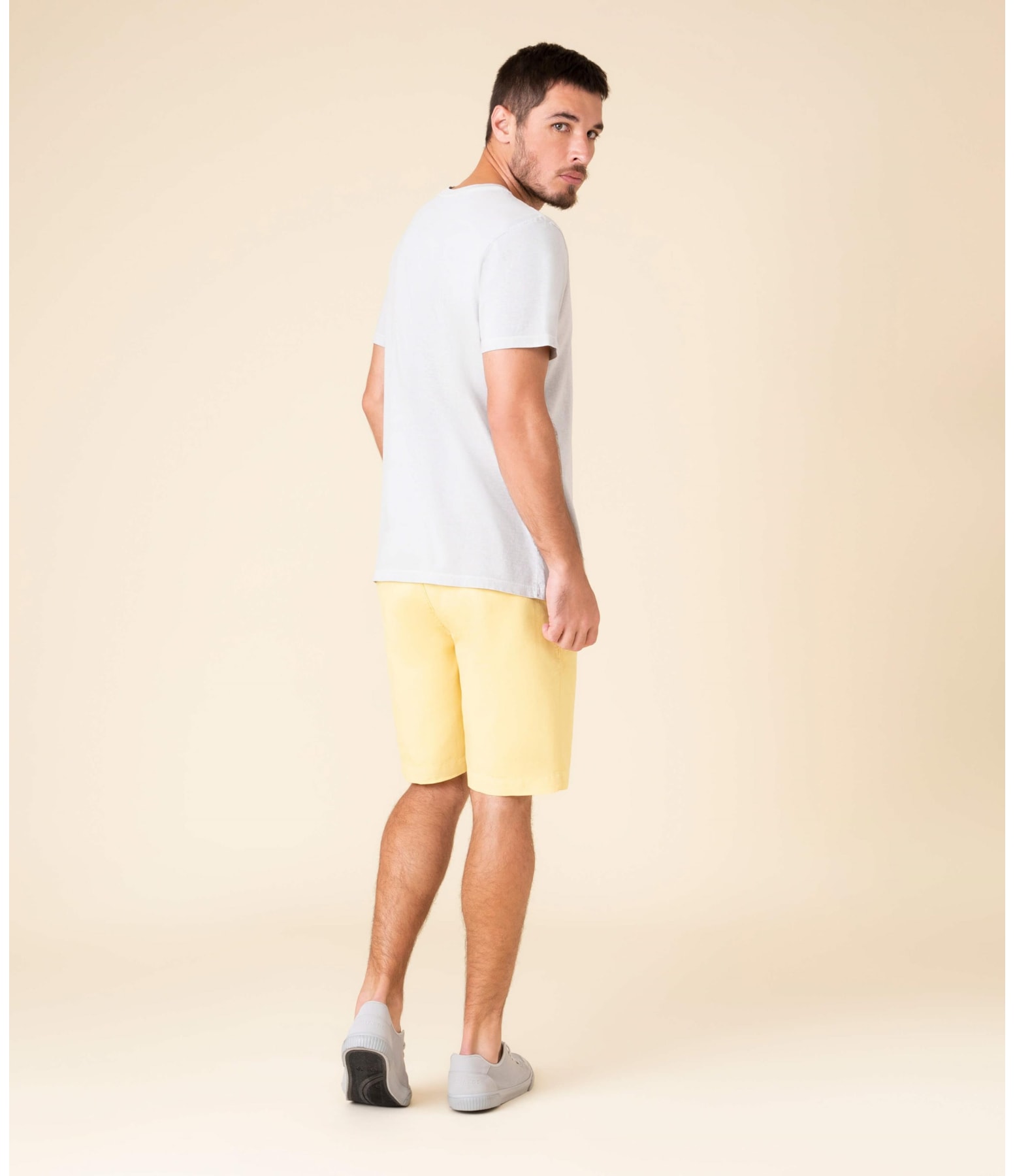 Bermuda Linho  Chino Amarelo Claro