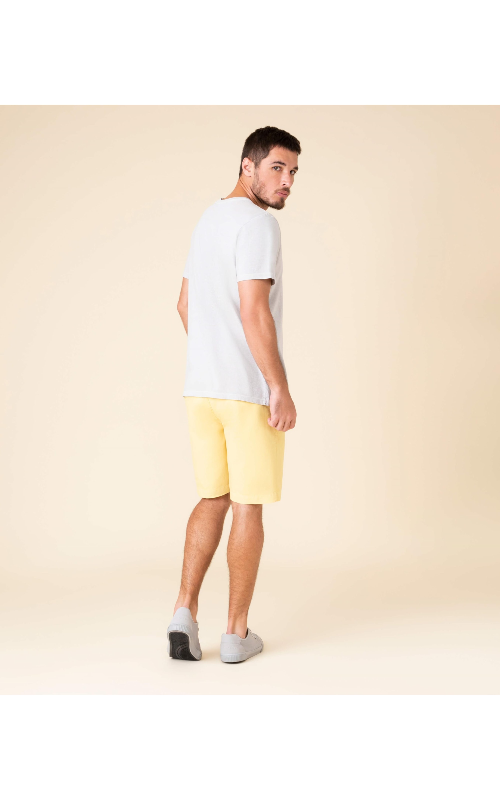 Bermuda Linho  Chino Amarelo Claro
