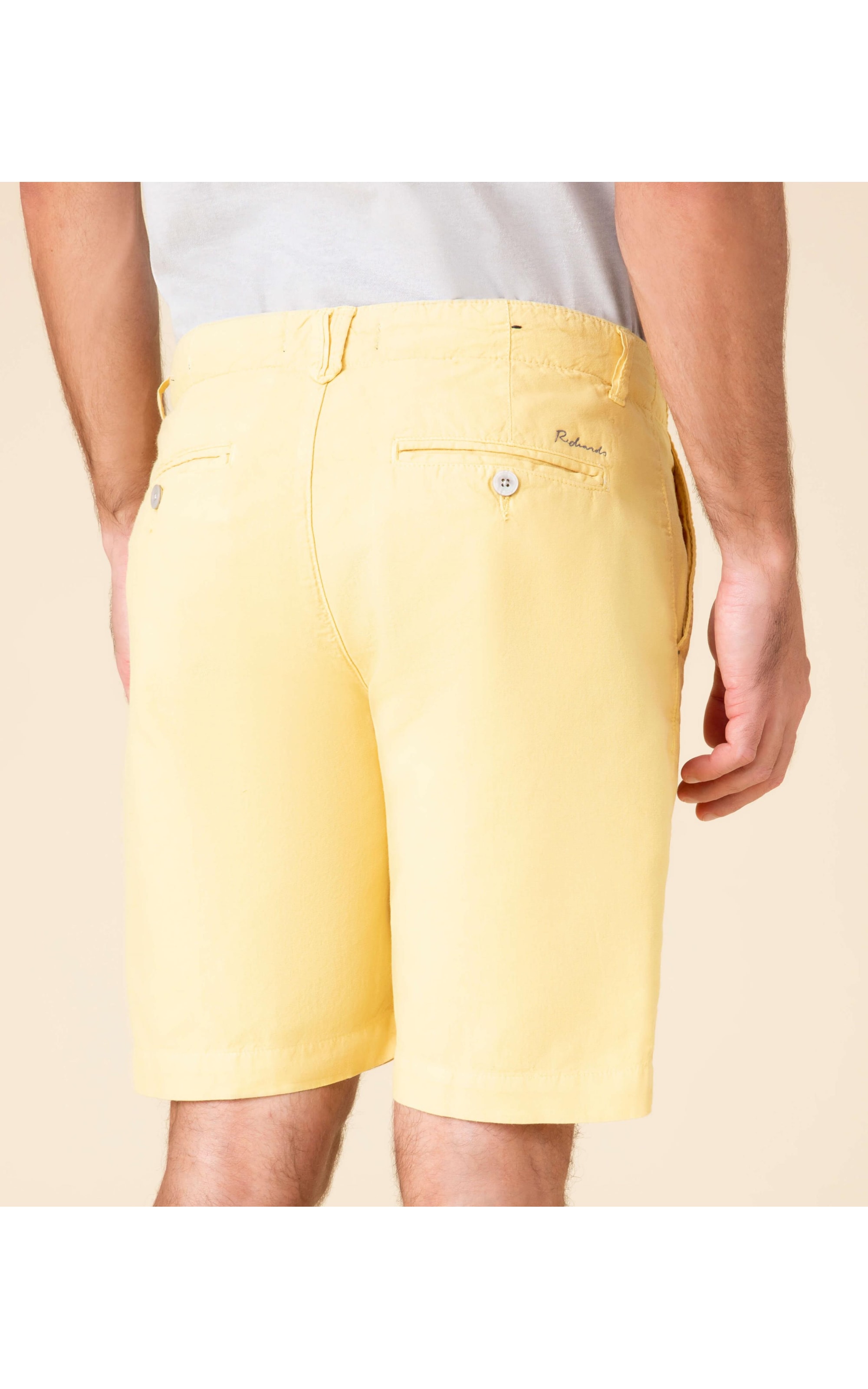 Bermuda Linho  Chino Amarelo Claro