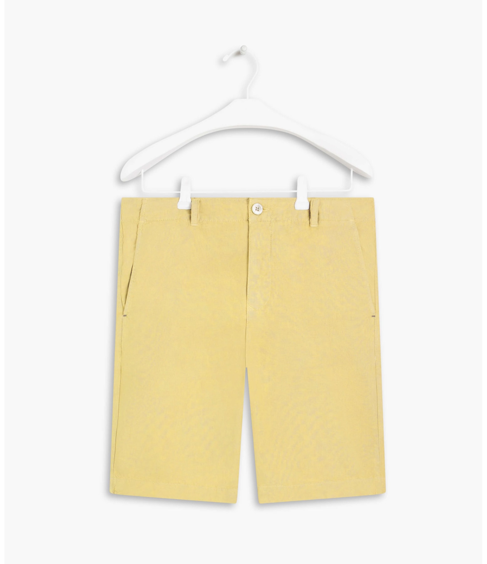 Bermuda Linho  Chino Amarelo Claro