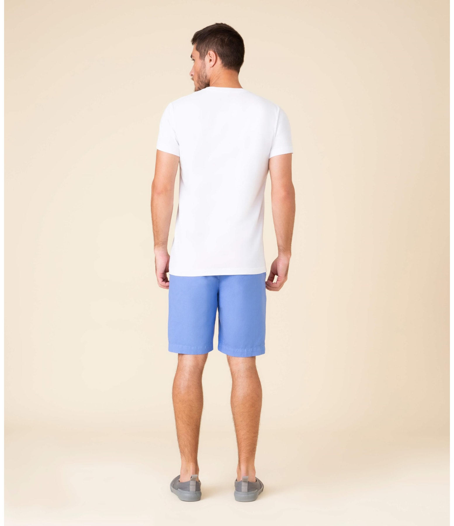 Bermuda Linho  Chino Azul Pervante