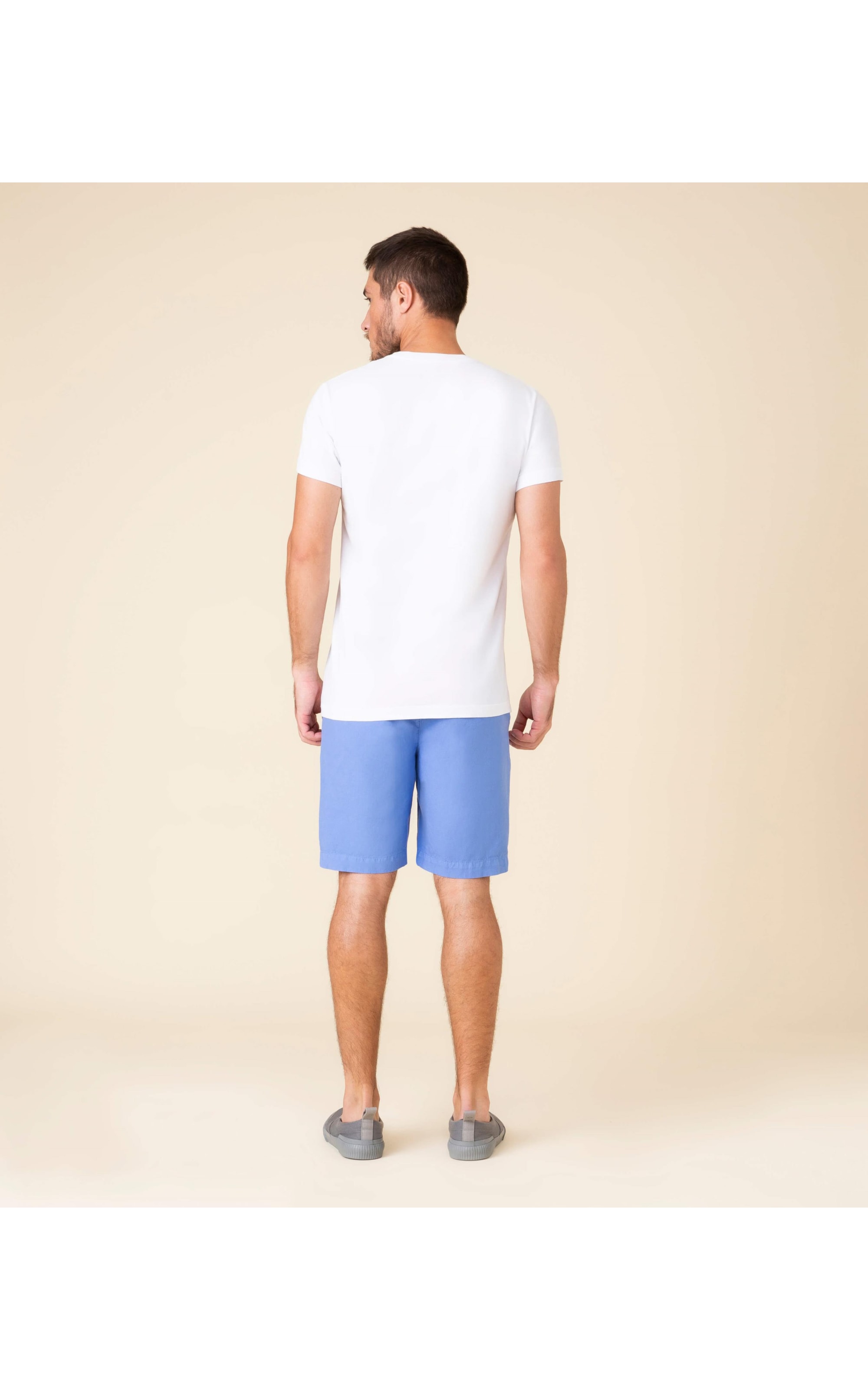Bermuda Linho  Chino Azul Pervante