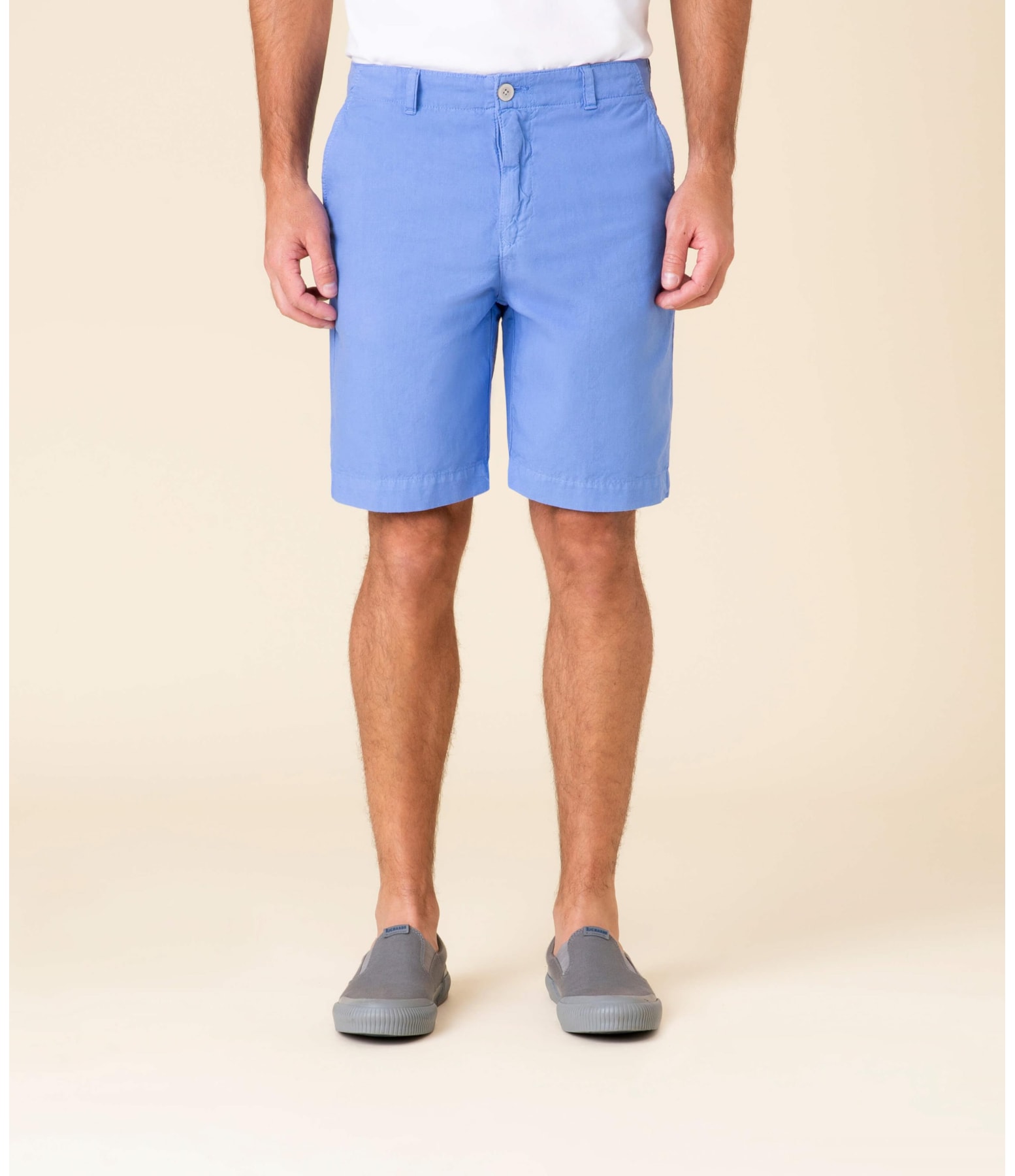 Bermuda Linho  Chino Azul Pervante