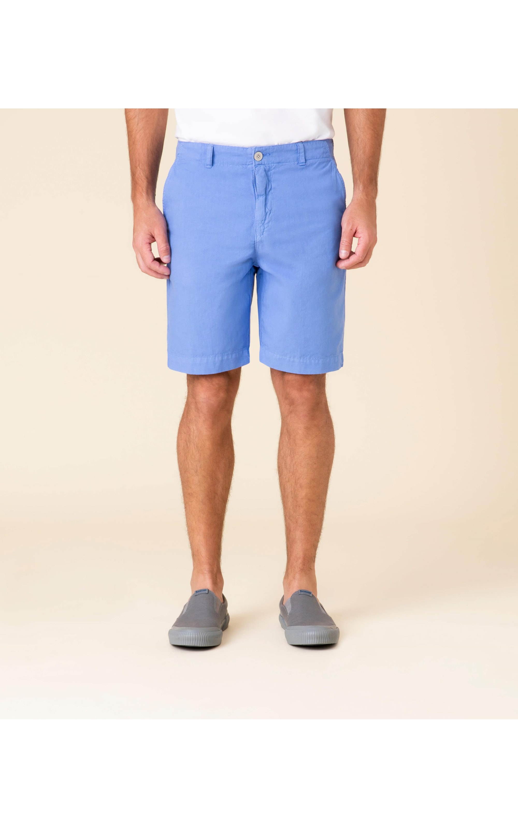 Bermuda Linho  Chino Azul Pervante