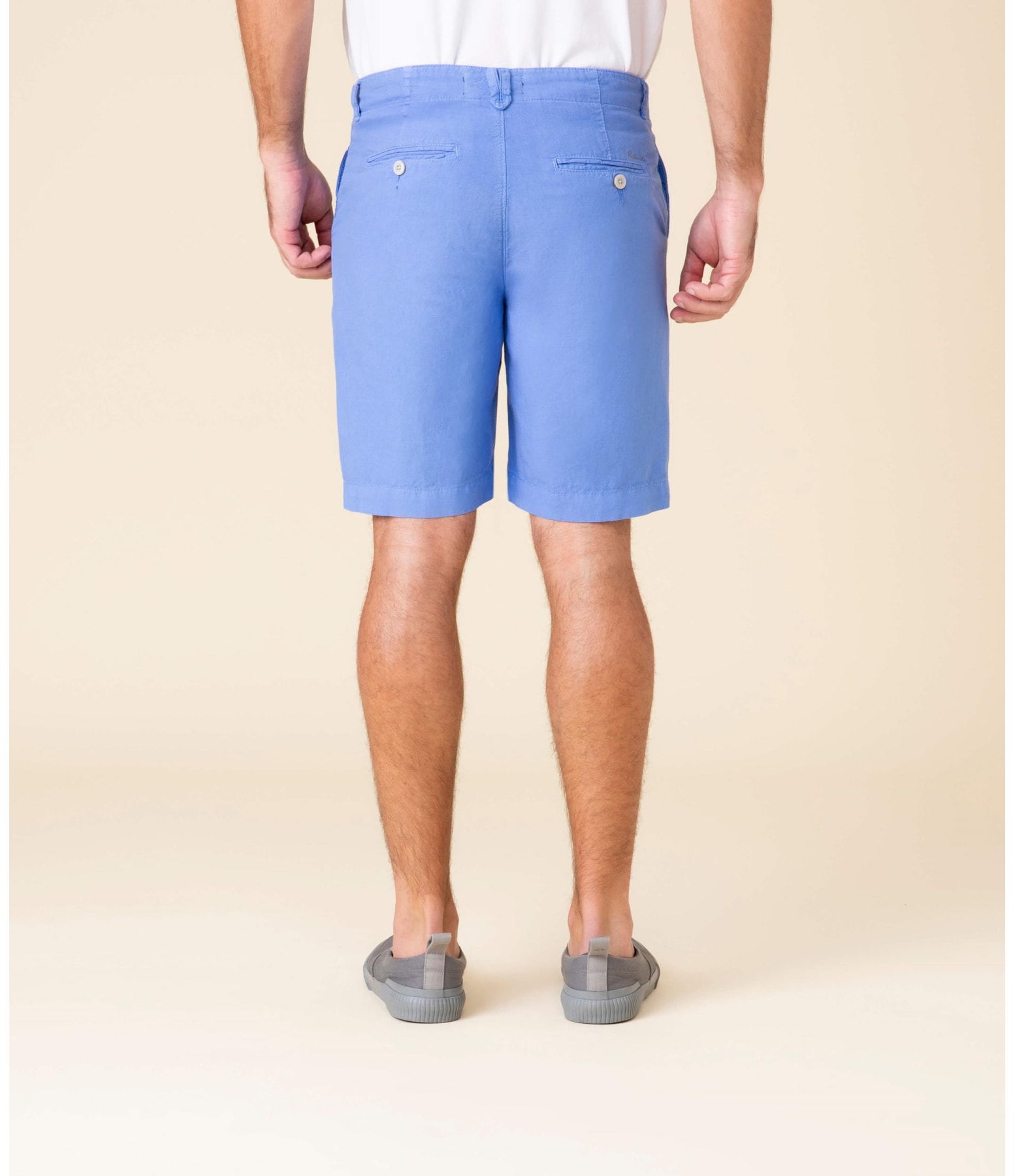 Bermuda Linho  Chino Azul Pervante