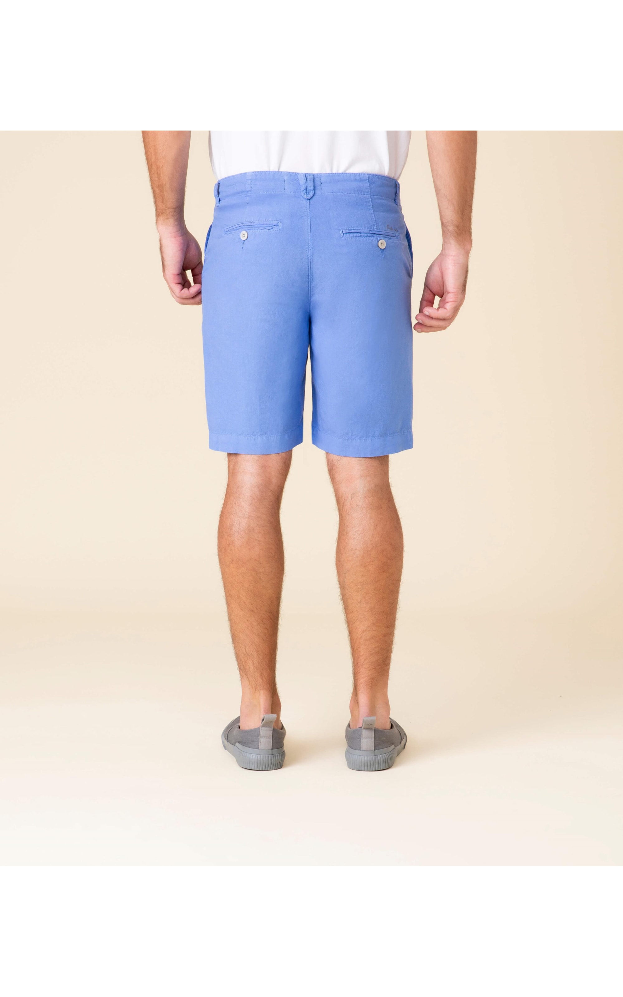 Bermuda Linho  Chino Azul Pervante