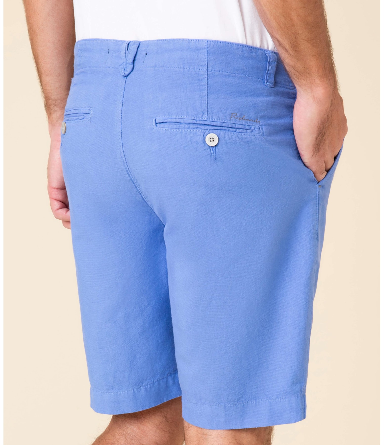 Bermuda Linho  Chino Azul Pervante