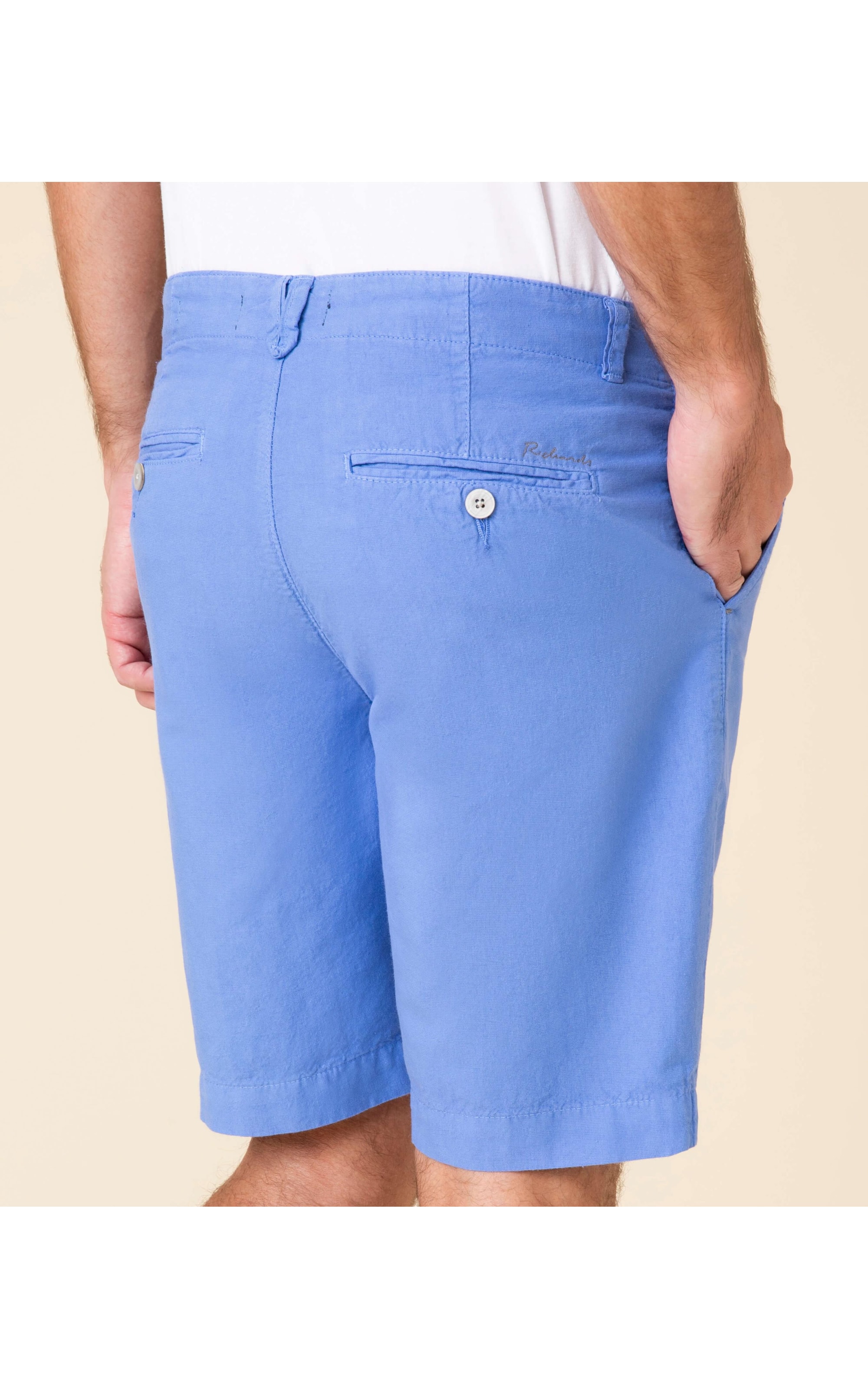 Bermuda Linho  Chino Azul Pervante