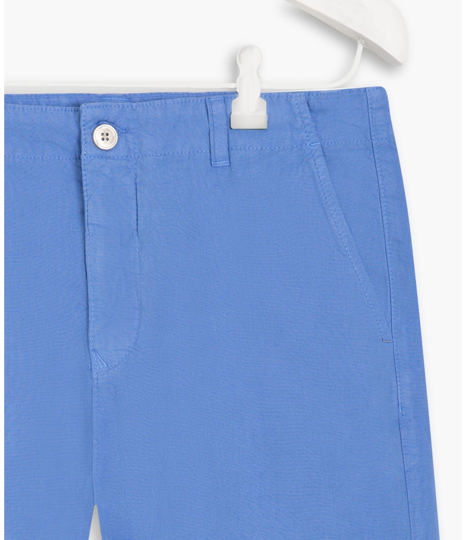 Bermuda Linho  Chino Azul Pervante