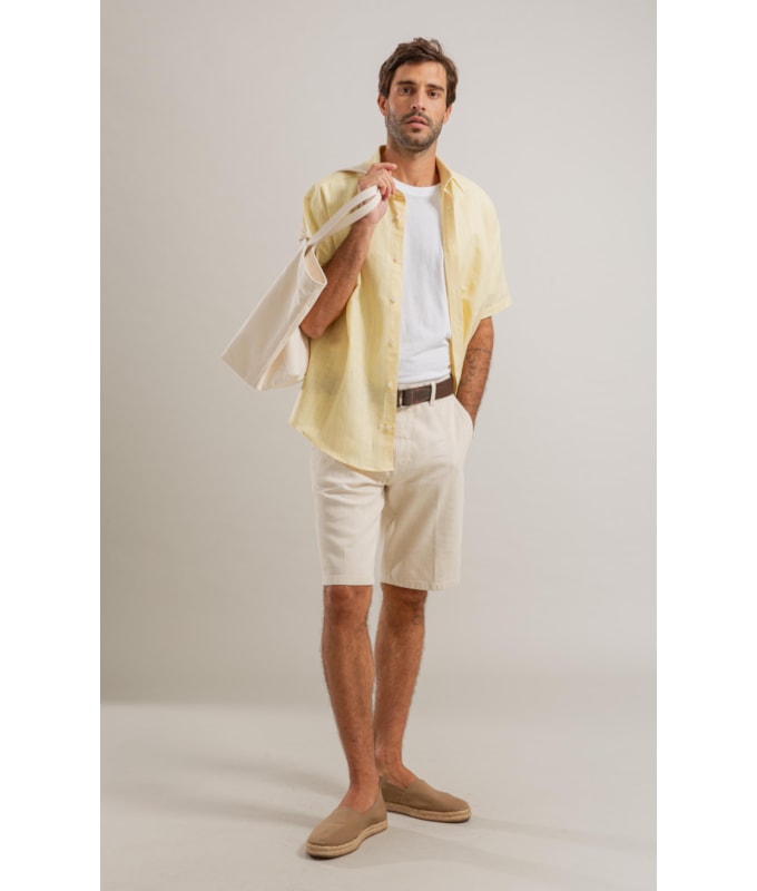 Bermuda Linho  Chino Bambulino Natural