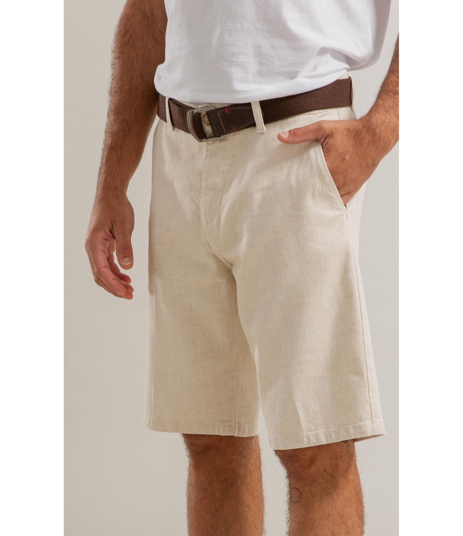 Bermuda Linho  Chino Bambulino Natural