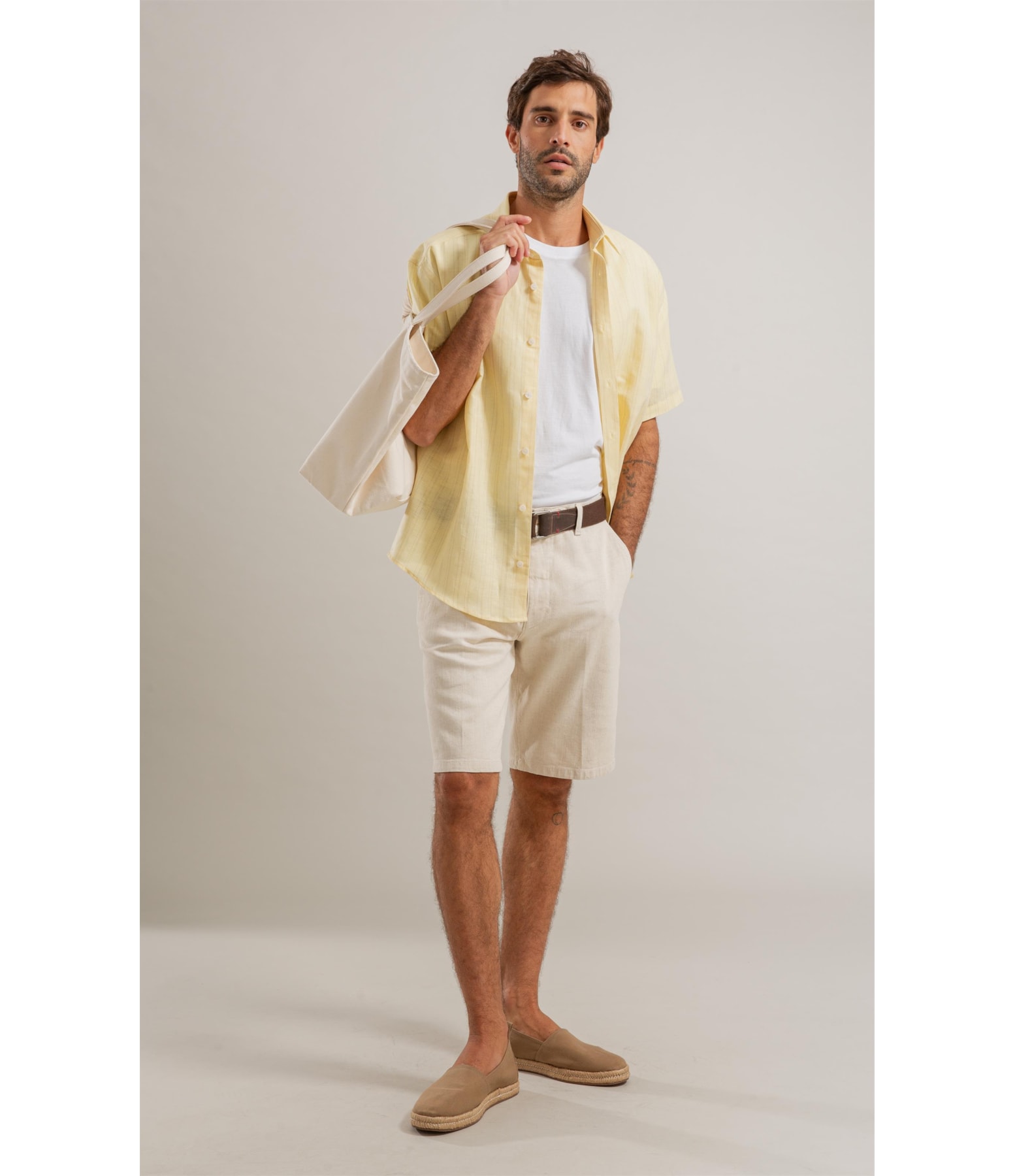 Bermuda Linho  Chino Bambulino Natural