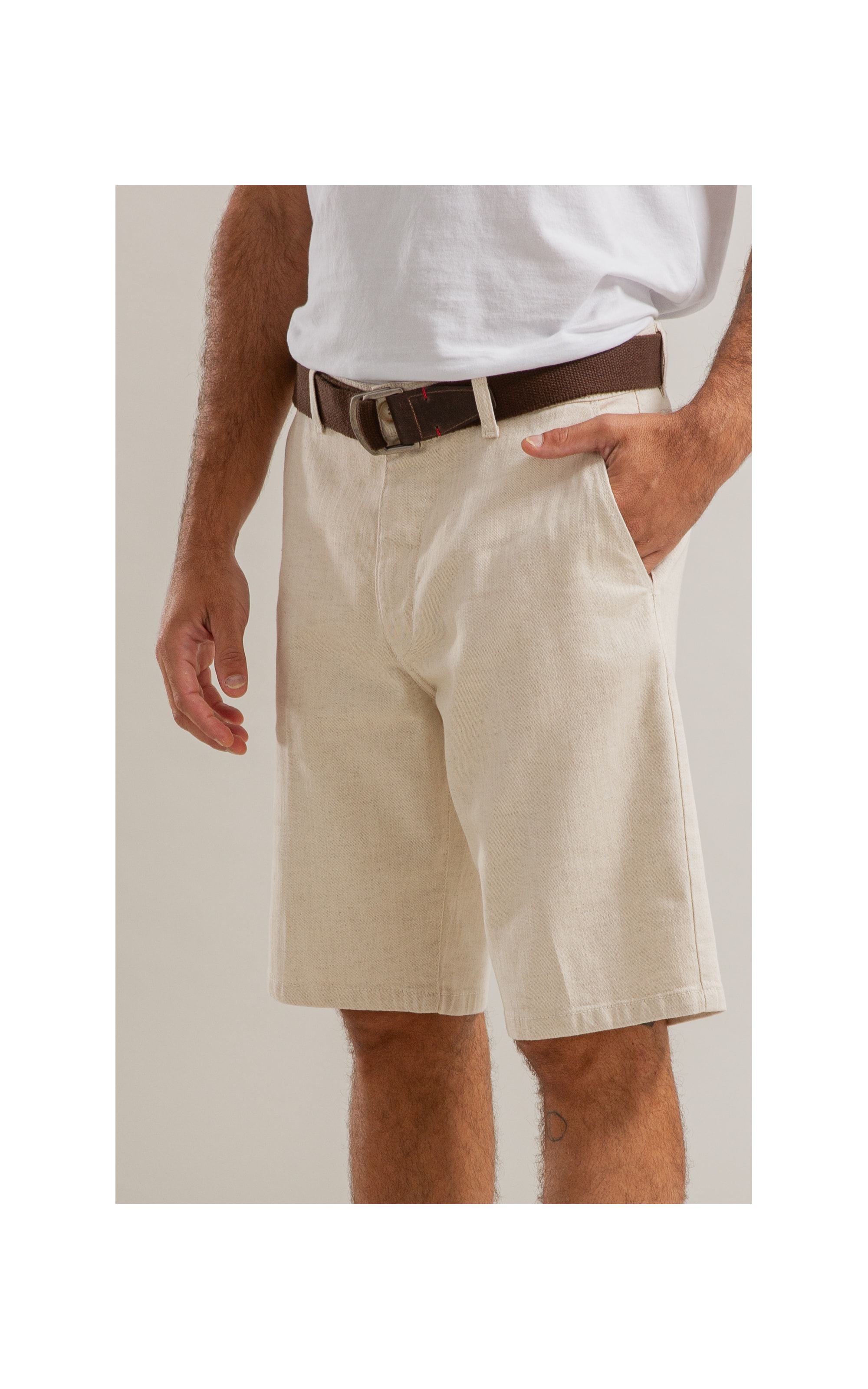 Bermuda Linho  Chino Bambulino Natural
