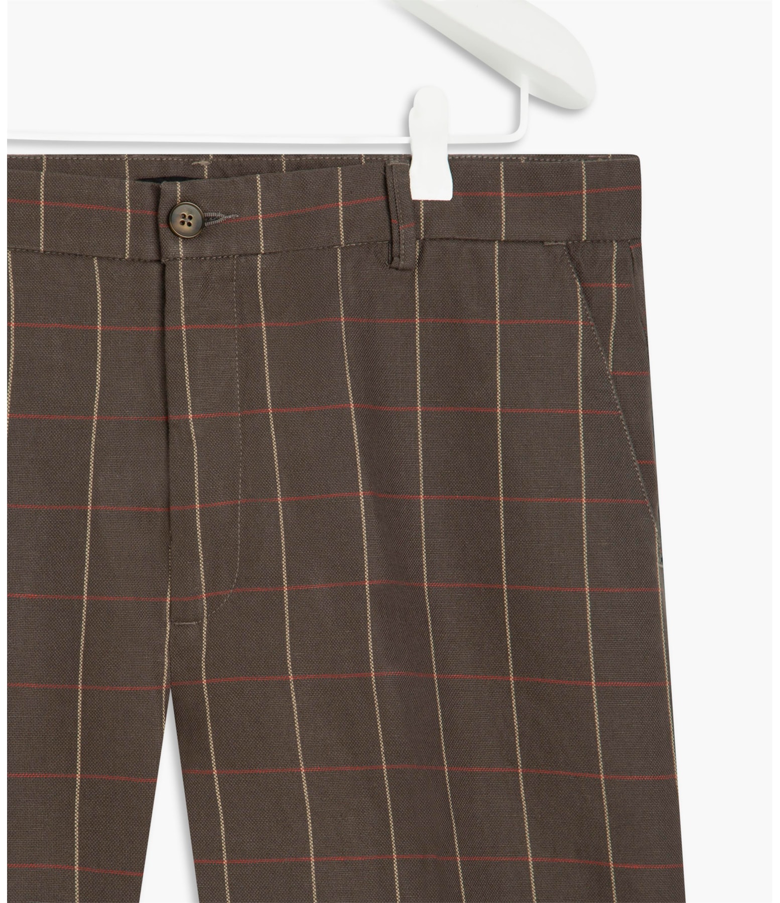 Bermuda Linho  Chino Brown Chess Marrom Escuro