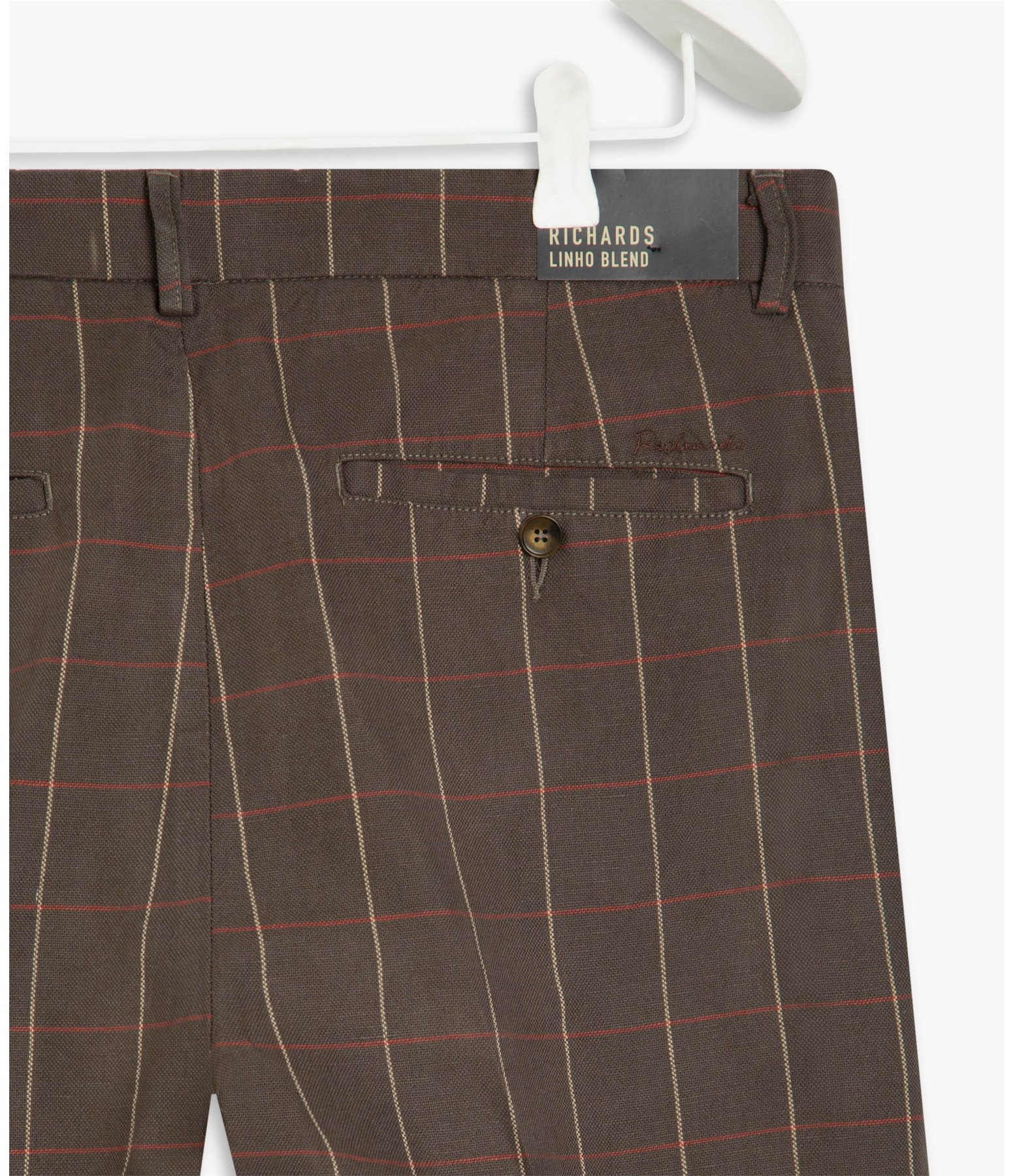 Bermuda Linho  Chino Brown Chess Marrom Escuro