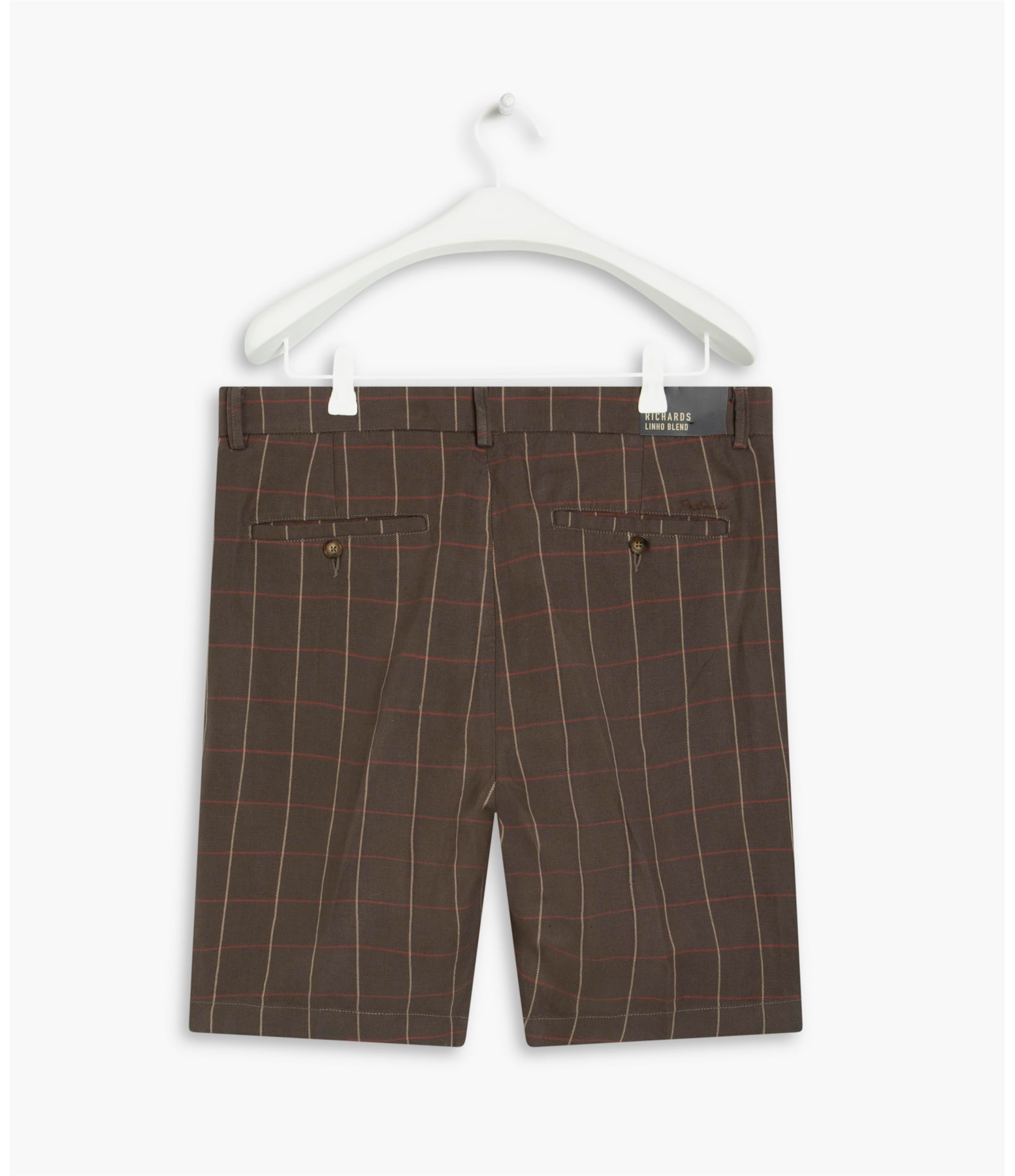 Bermuda Linho  Chino Brown Chess Marrom Escuro