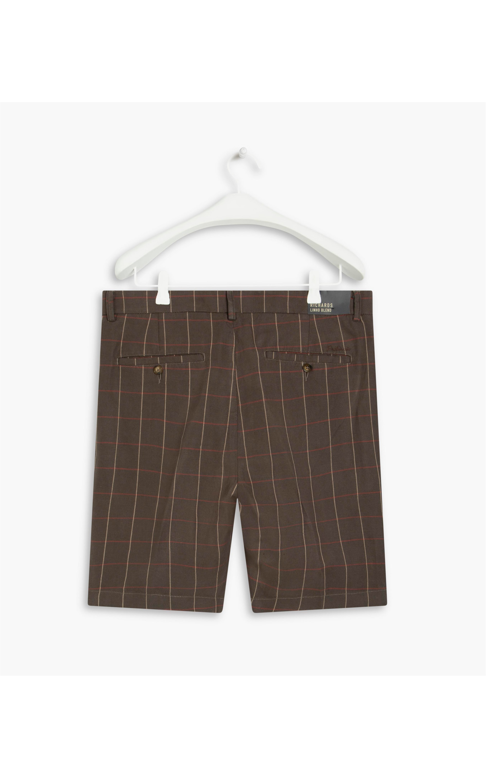 Bermuda Linho  Chino Brown Chess Marrom Escuro