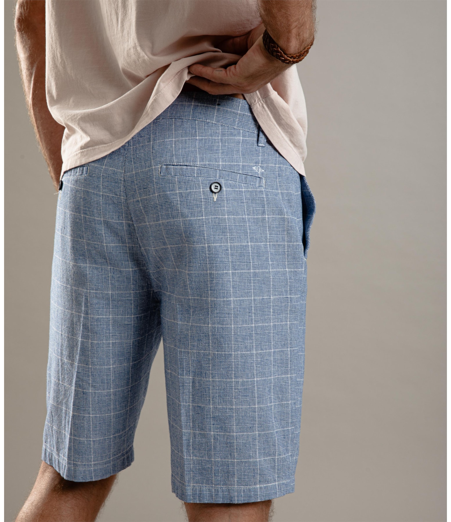 Bermuda Linho  Chino Chess Azul Bic